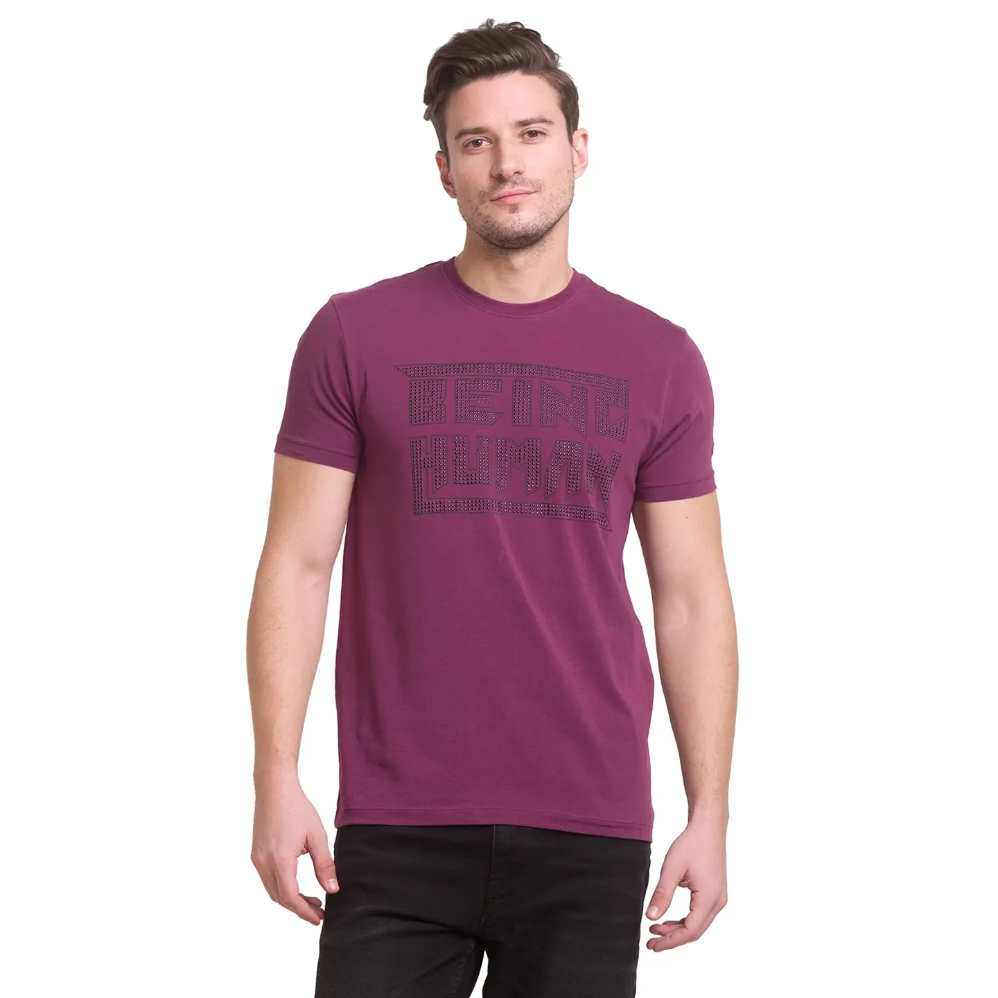 Fig Regular Fit Round Neck Men's T-Shirt by Being Human Clothing - Image 2
