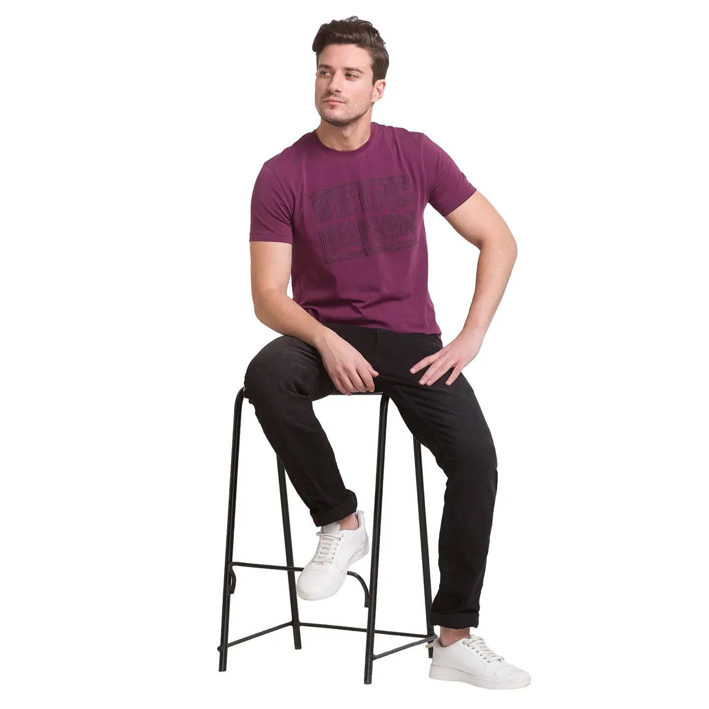 Fig Regular Fit Round Neck Men's T-Shirt by Being Human Clothing - Image 8