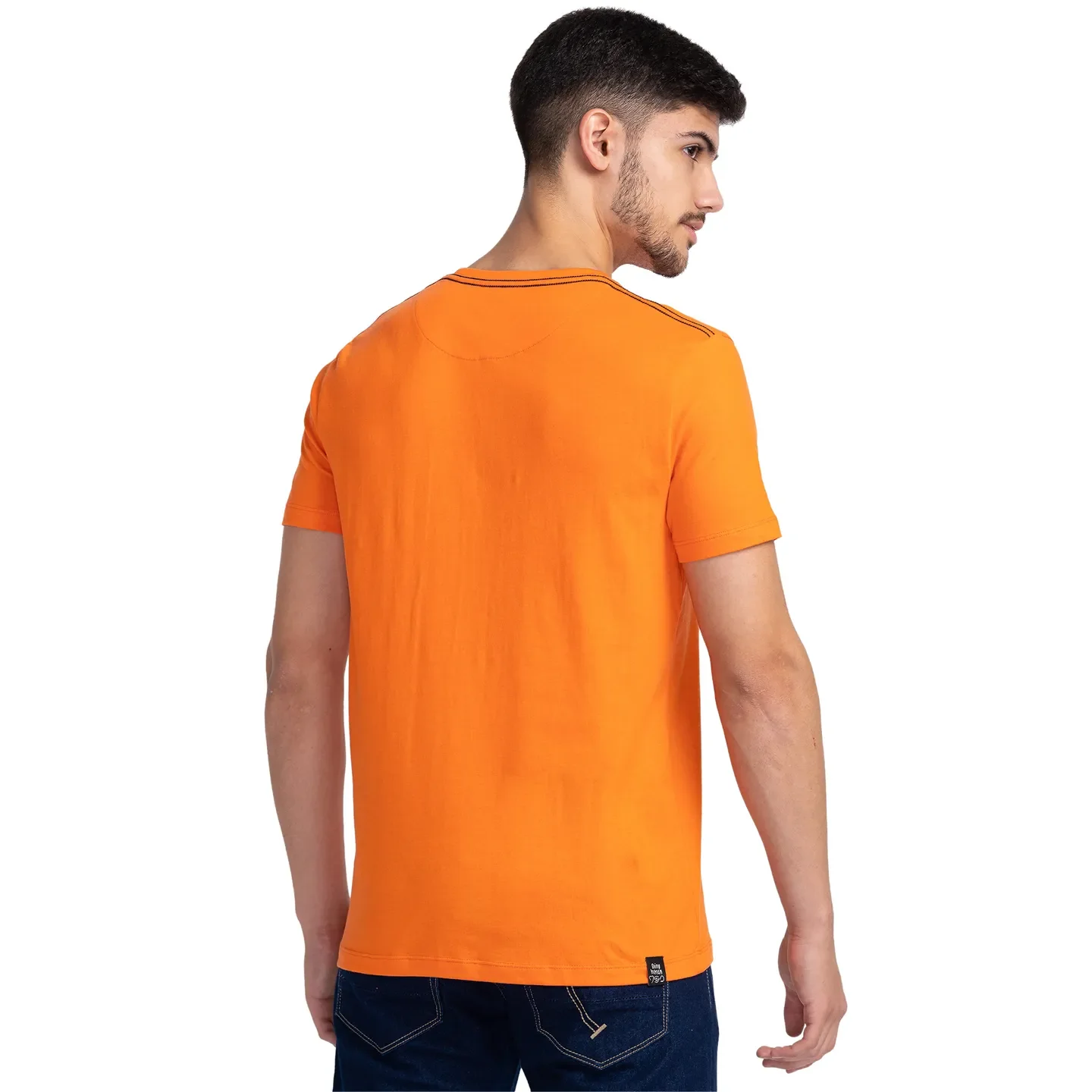 Blue Regular Fit Men's Short Sleeves T-Shirt by Being Human Clothing - Image 3