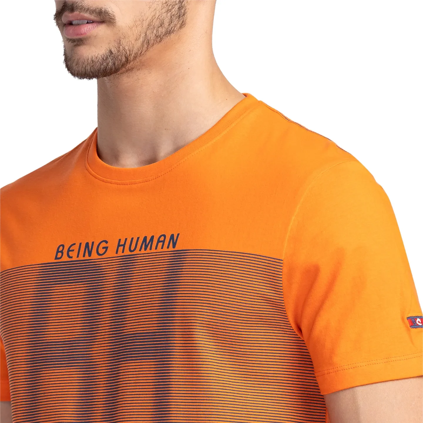 Blue Regular Fit Men's Short Sleeves T-Shirt by Being Human Clothing - Image 5
