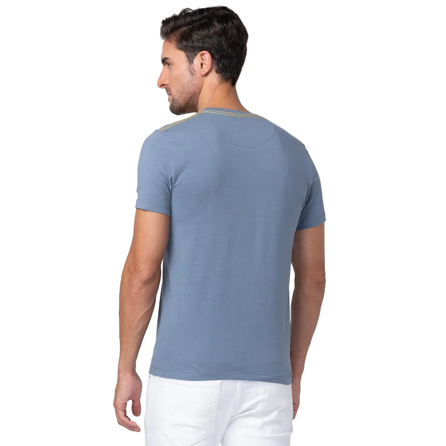 Blue Regular Fit Men's Short Sleeves T-Shirt by Being Human Clothing - Image 3