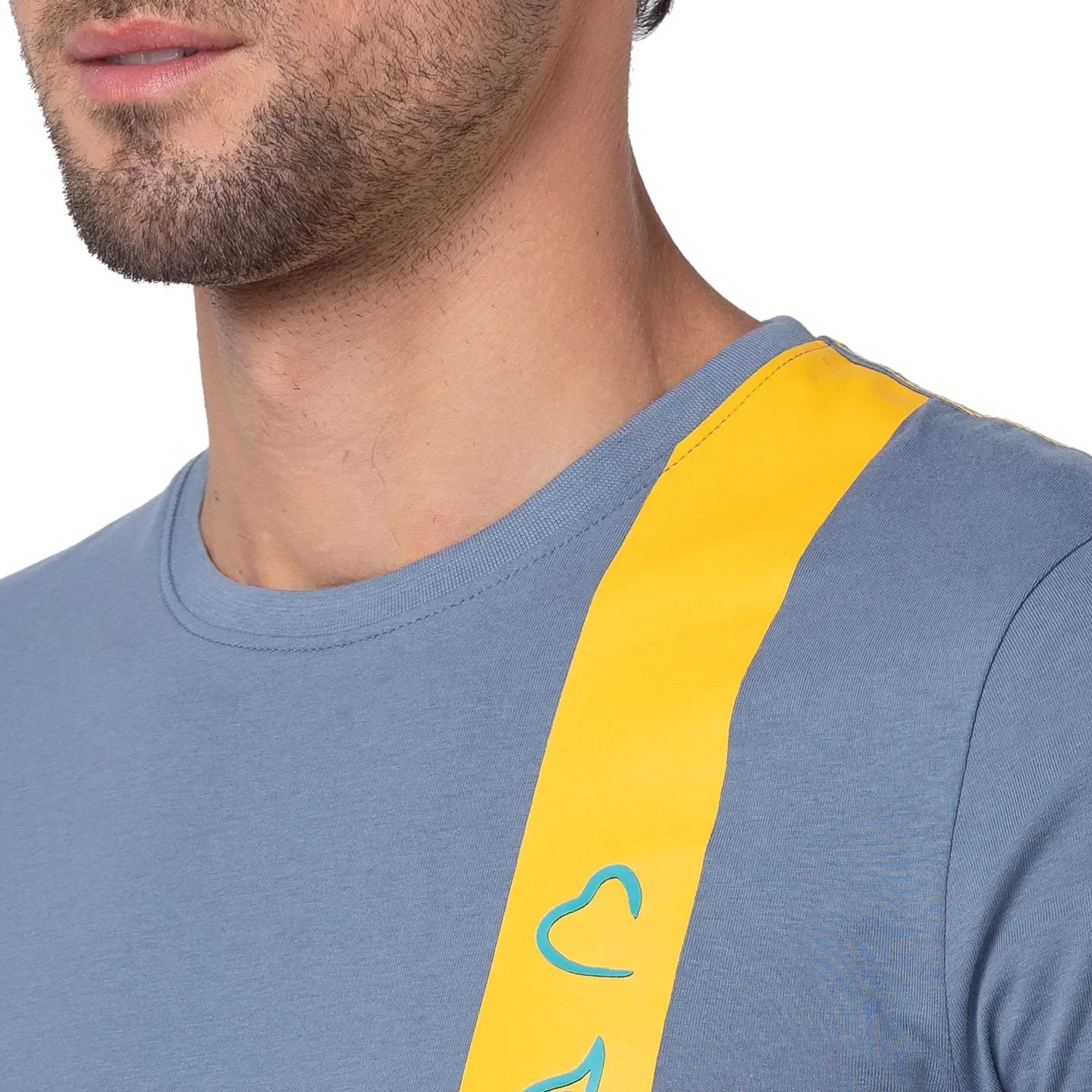 Blue Regular Fit Men's Short Sleeves T-Shirt by Being Human Clothing - Image 5