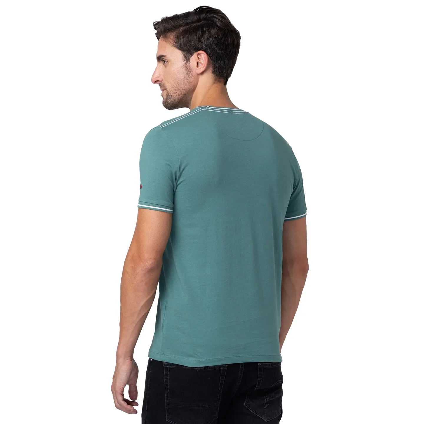 Foliage Green Regular Fit Round Neck Men's T-Shirt by Being Human Clothing - Image 3