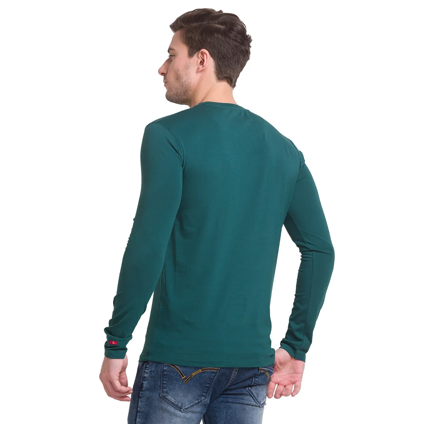 Forest Green Regular Fit Round Neck Men's T-Shirt by Being Human Clothing - Image 9