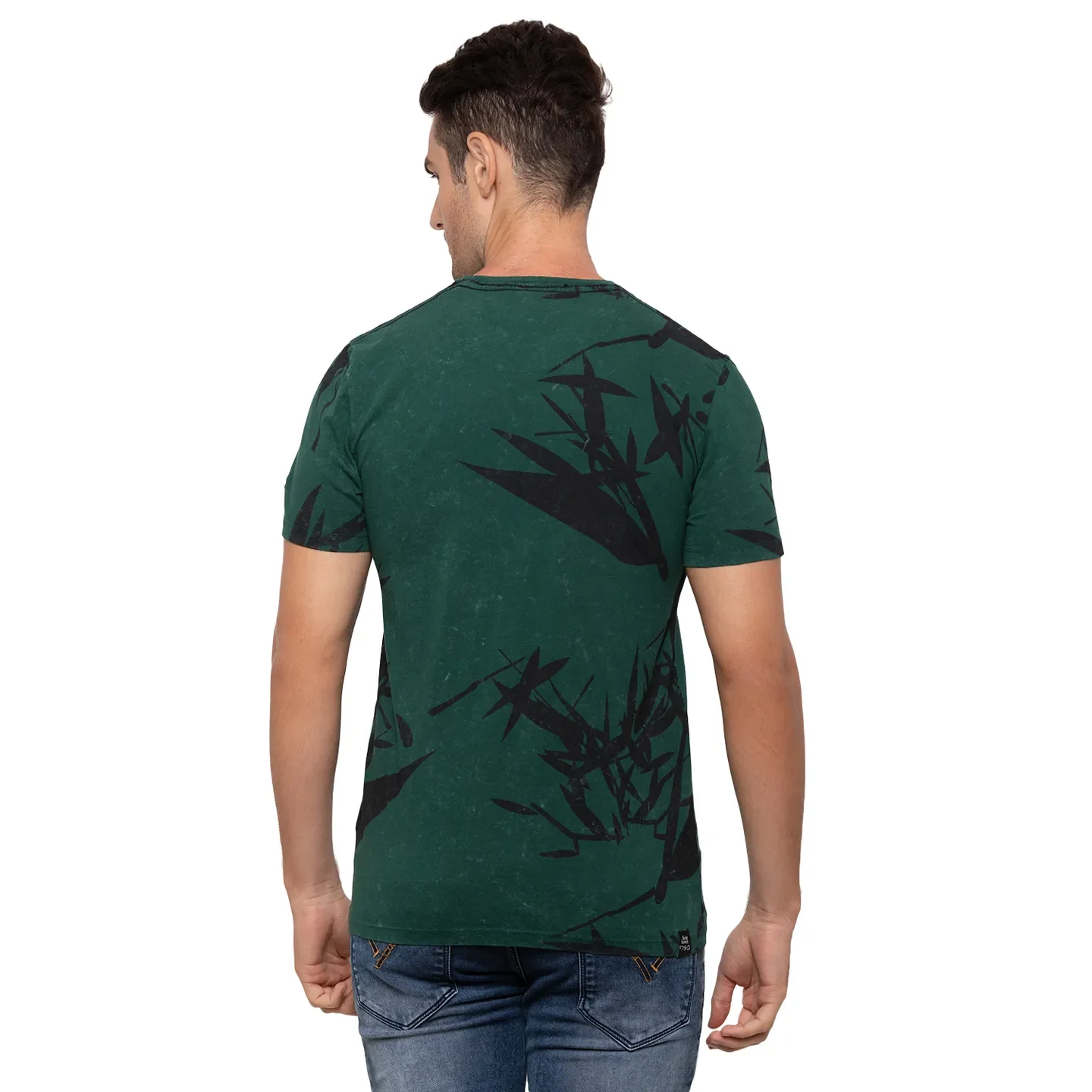 Green Regular Fit Men's T-Shirt by Being Human Clothing - Image 3
