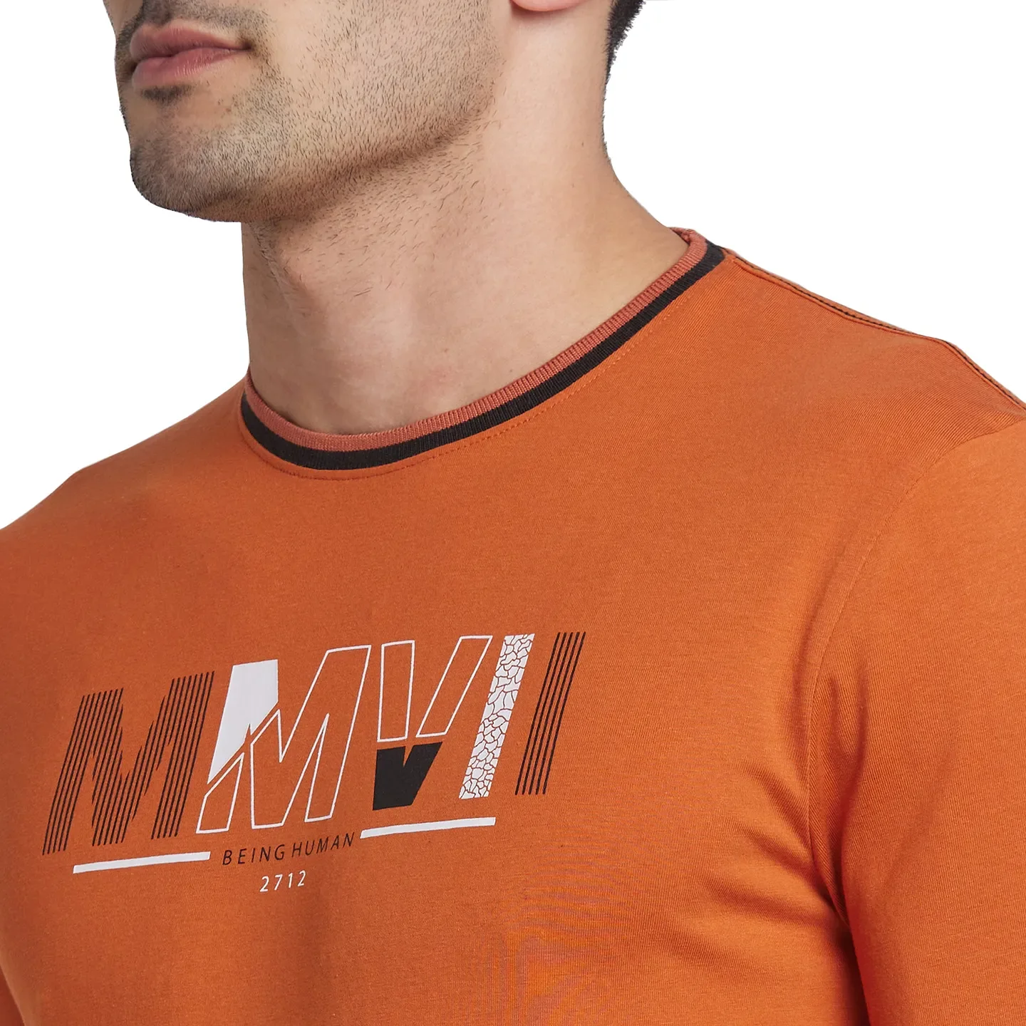 Gold Flam Regular Fit Round Neck Men's T-Shirt by Being Human Clothing - Image 4