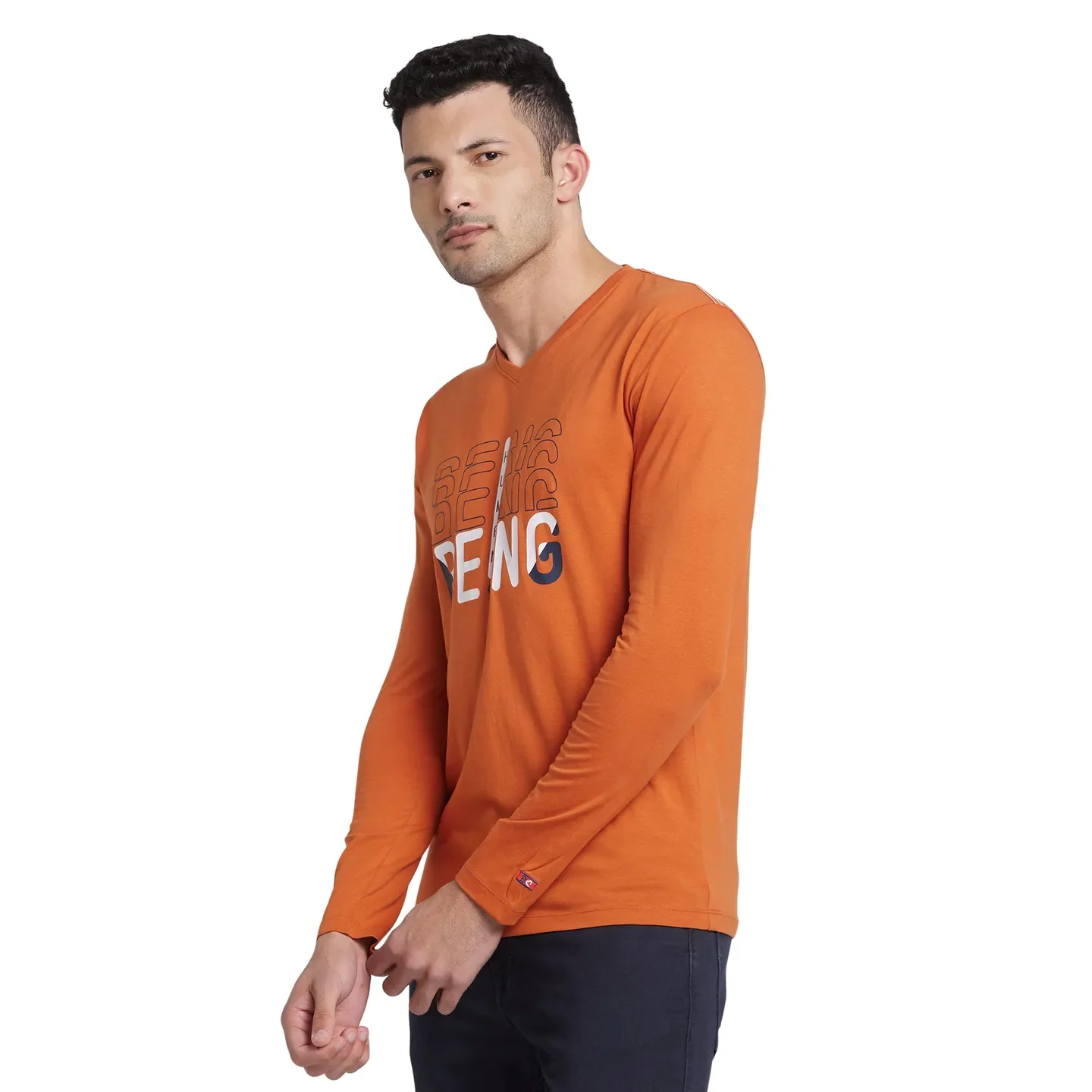 Gold Flam Regular Fit Round Neck Men's T-Shirt by Being Human Clothing - Image 2