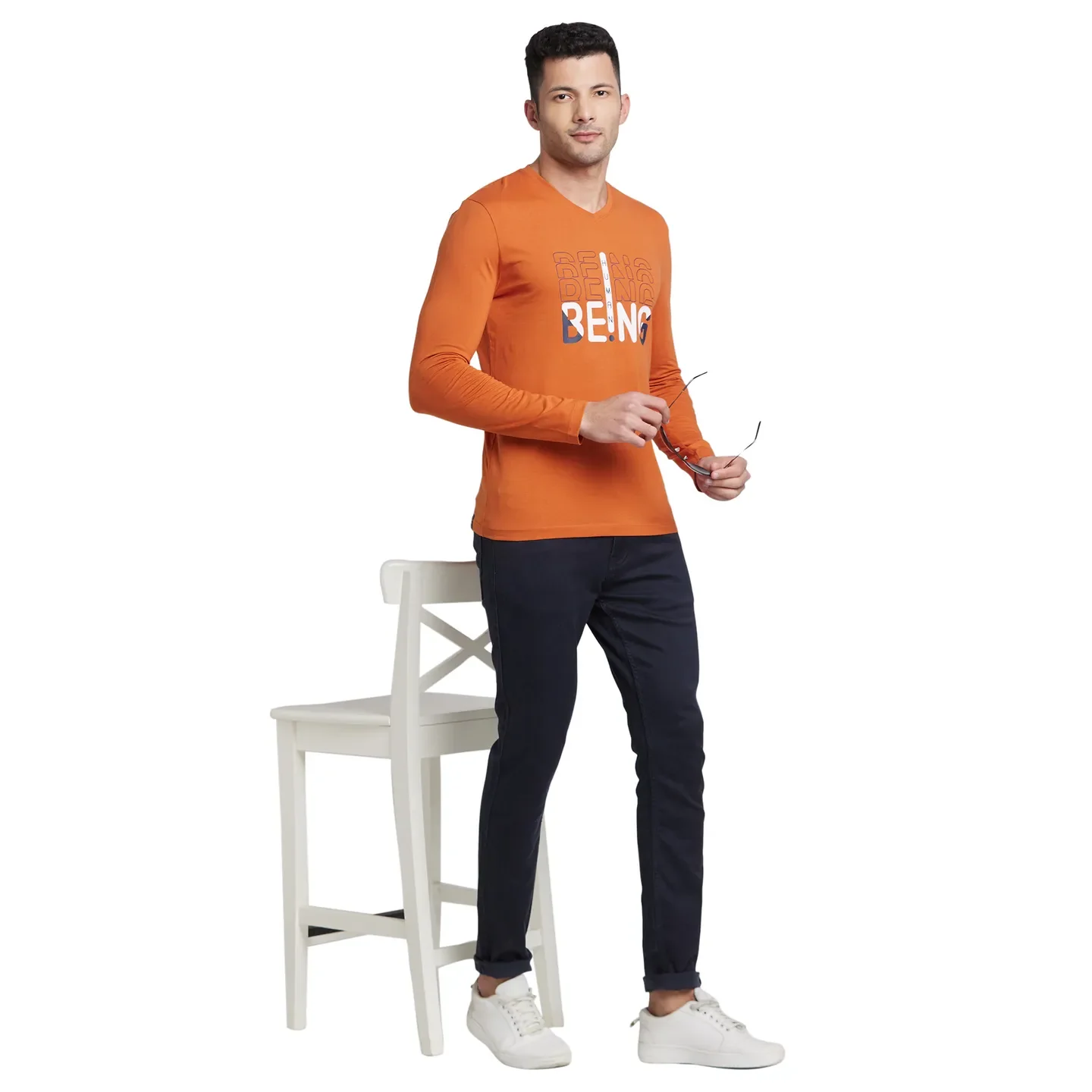 Gold Flam Regular Fit Round Neck Men's T-Shirt by Being Human Clothing - Image 6