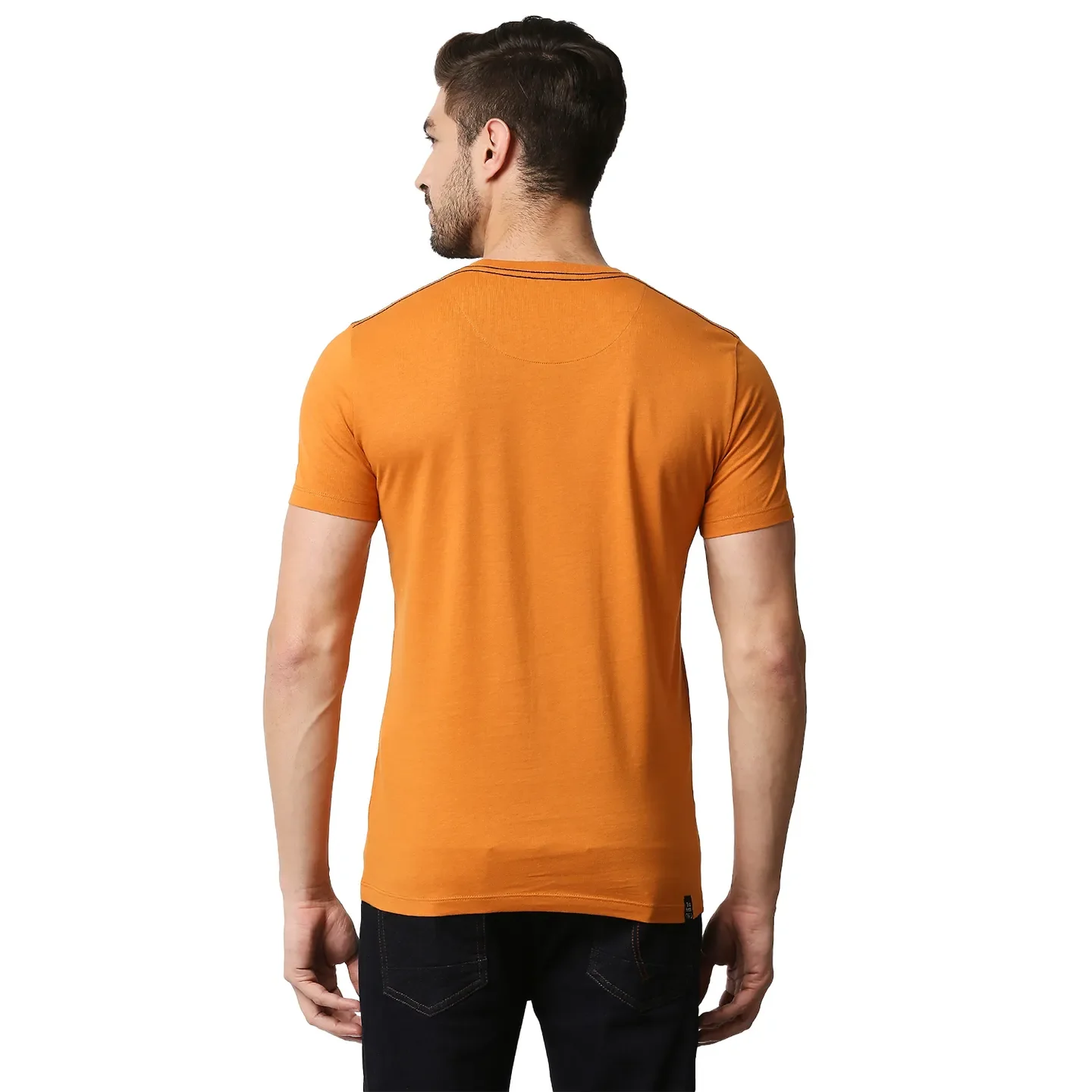 Yellow Regular Fit Men's Short Sleeves T-Shirt by Being Human Clothing - Image 4