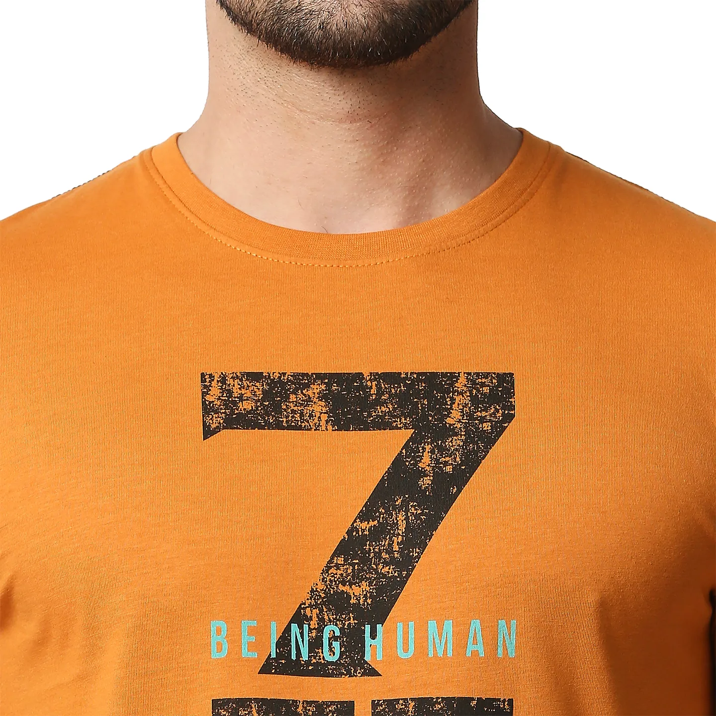 Yellow Regular Fit Men's Short Sleeves T-Shirt by Being Human Clothing - Image 5