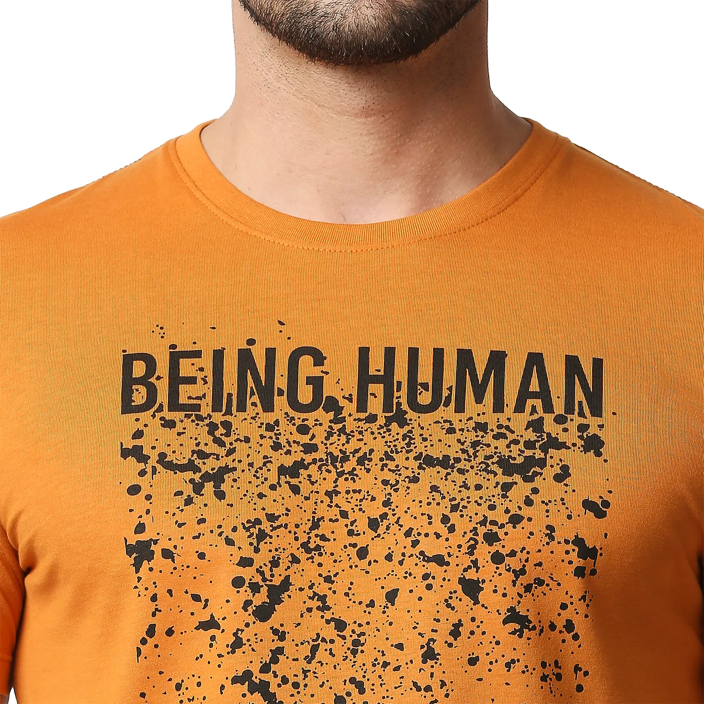 Yellow Regular Fit Men's Short Sleeves T-Shirt by Being Human Clothing - Image 5