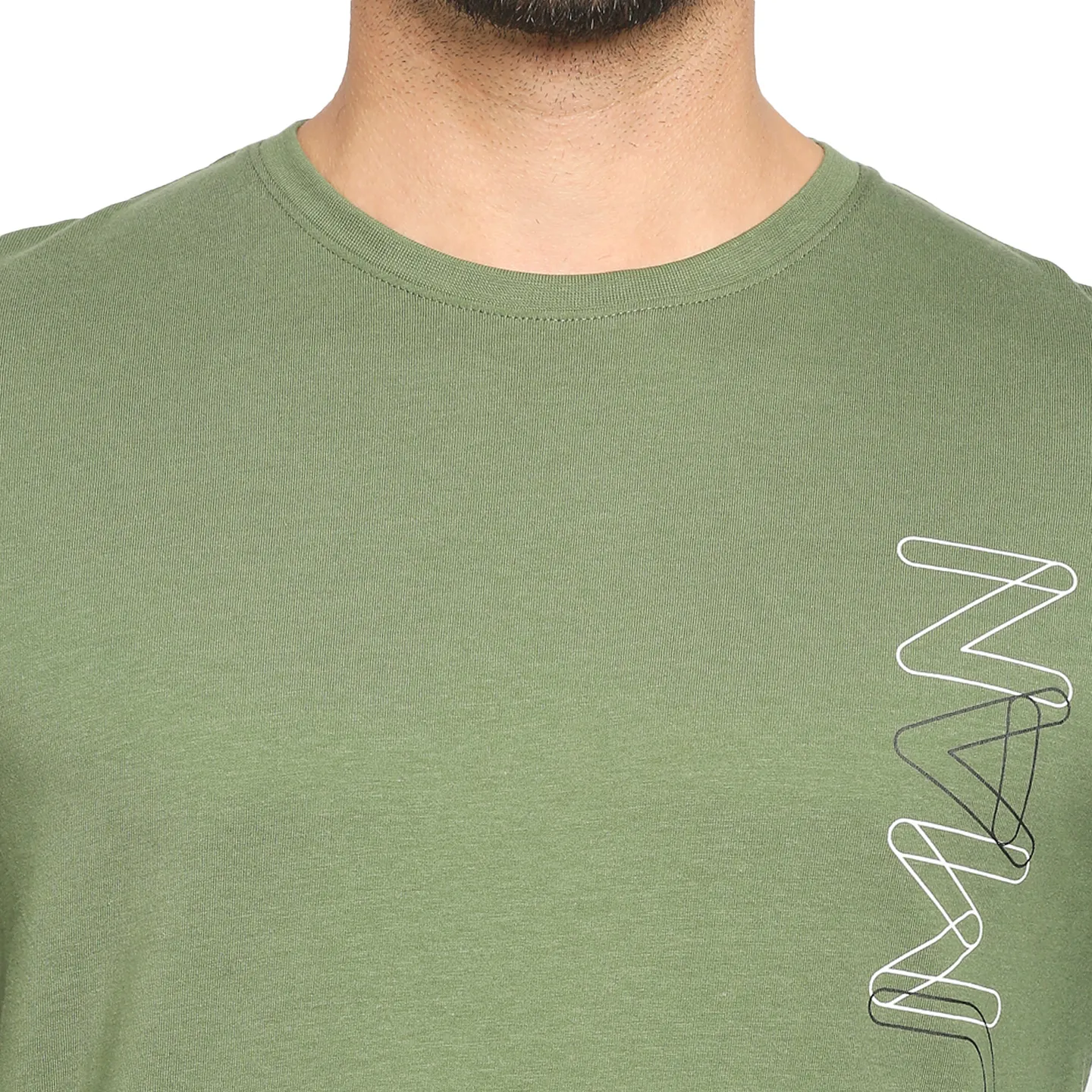 Green Regular Fit Men's Long Sleeves T-Shirt by Being Human Clothing - Image 2