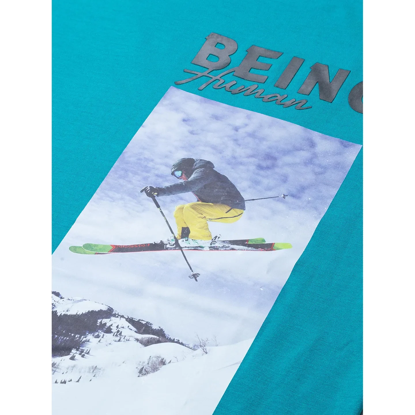 Green Regular Fit Round Neck Men's T-Shirt by Being Human Clothing - Image 5