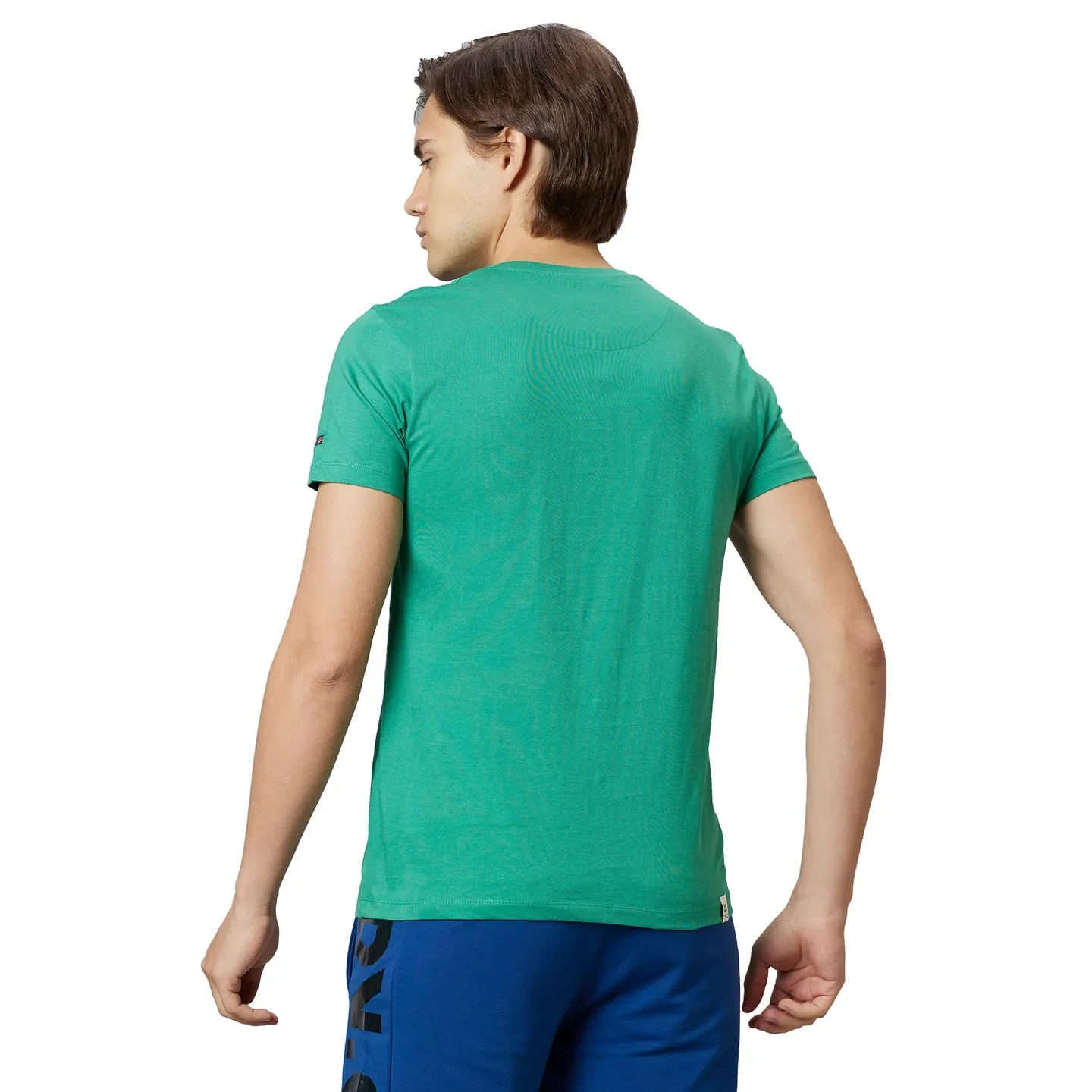 Green Regular Fit Men's Short Sleeves T-Shirt by Being Human Clothing - Image 2