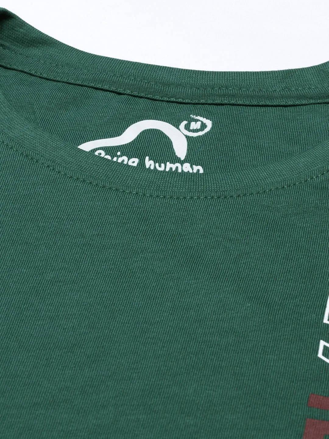 Green Regular Fit Men's Short Sleeves T-Shirt by Being Human Clothing - Image 4