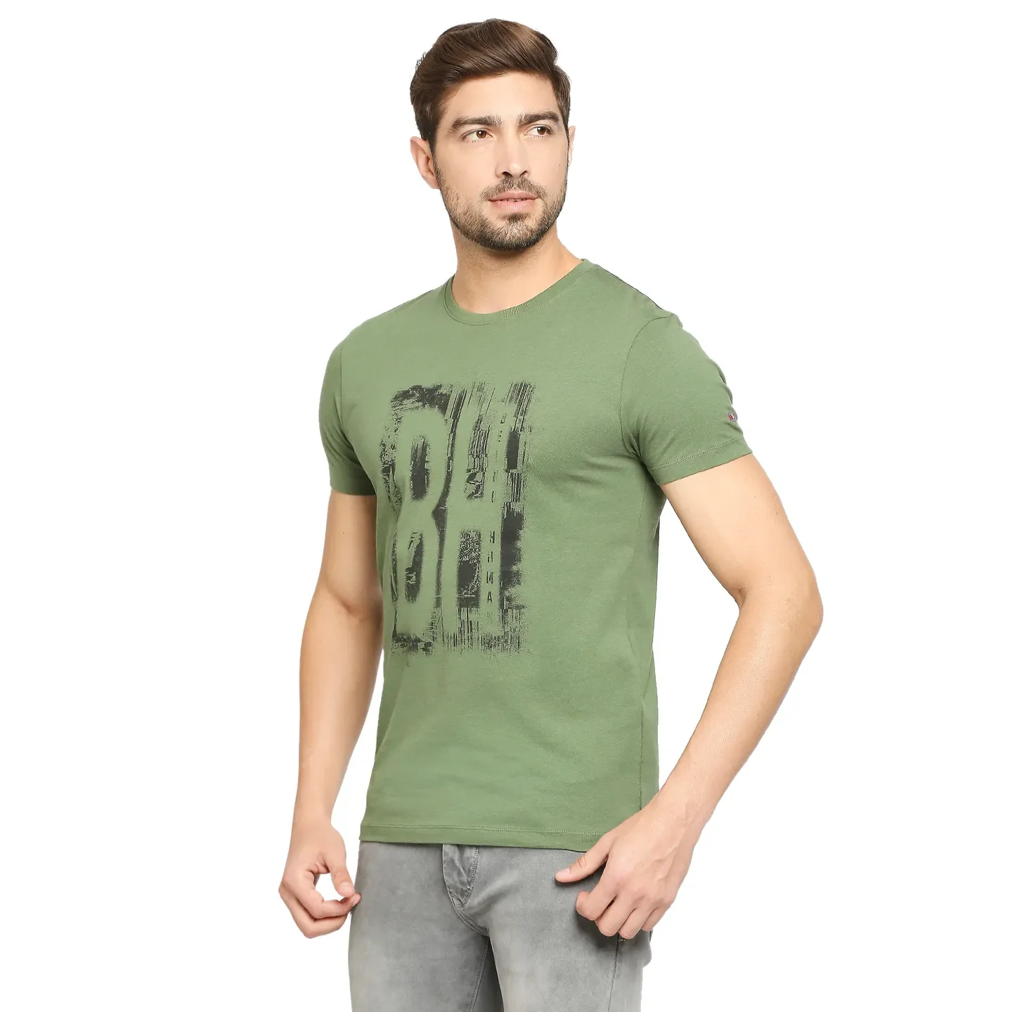 Green Regular Fit Men's Short Sleeves T-Shirt by Being Human Clothing - Image 15