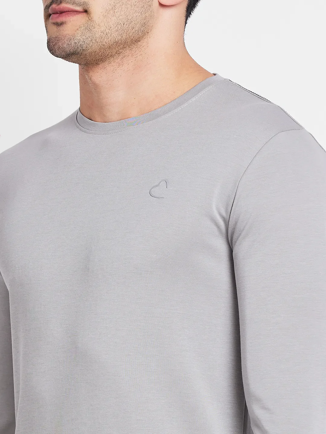 Grey Regular Fit Men's Long Sleeves T-Shirt by Being Human Clothing - Image 5