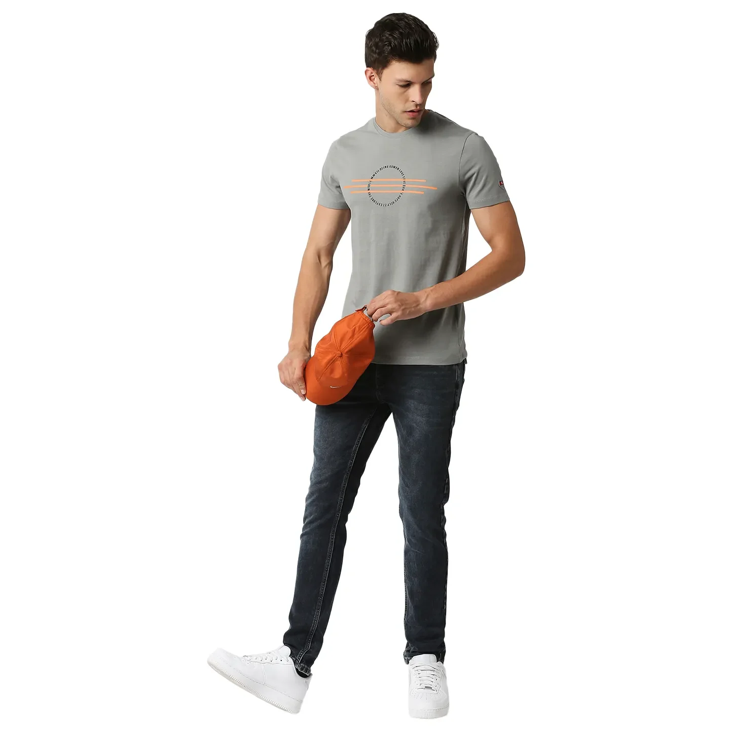 Grey Regular Fit Men's Short Sleeves T-Shirt by Being Human Clothing - Image 6