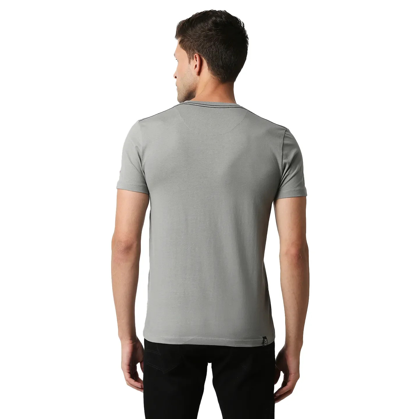 Grey Regular Fit Men's Short Sleeves T-Shirt by Being Human Clothing - Image 4