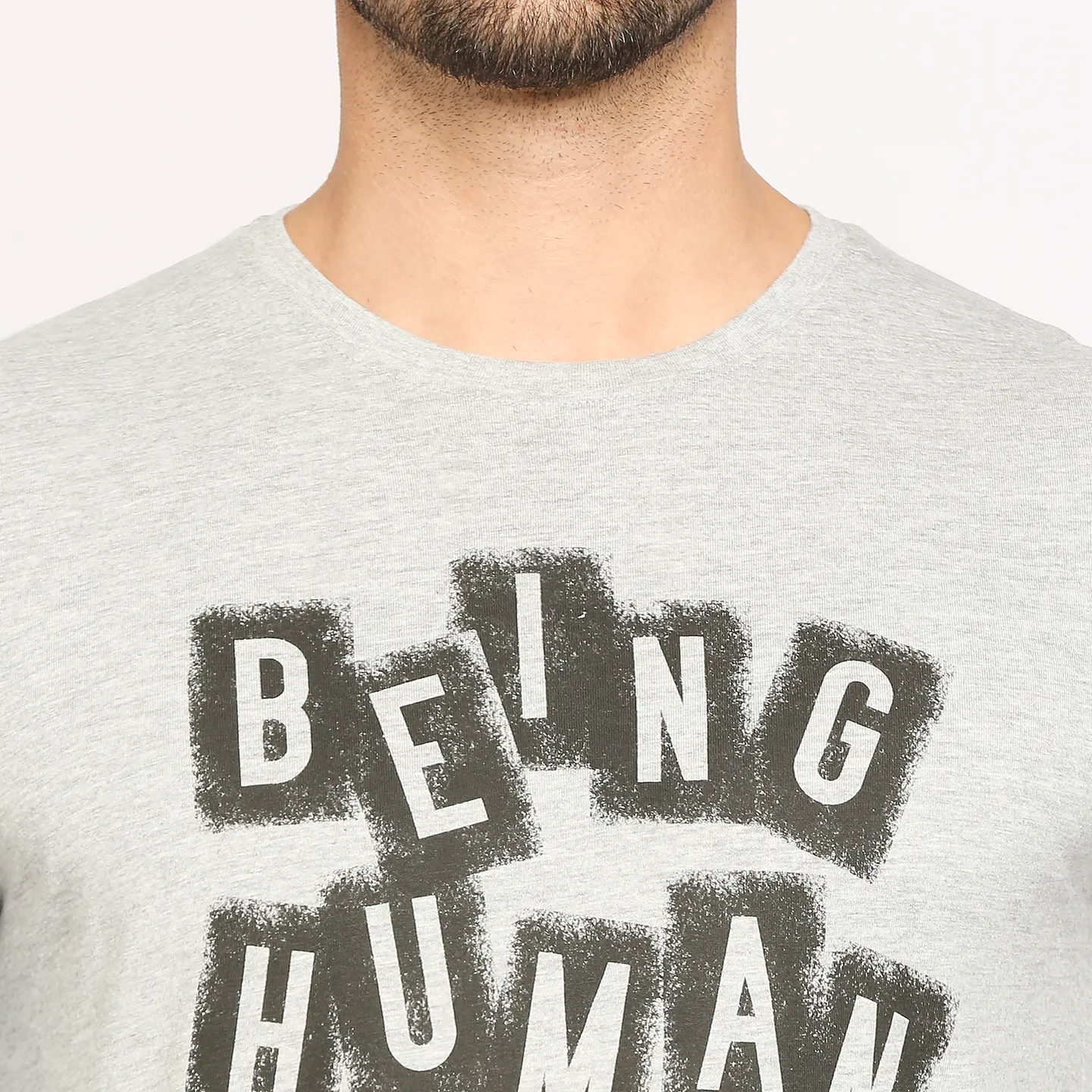 Grey Regular Fit Men's Long Sleeves T-Shirt by Being Human Clothing - Image 5