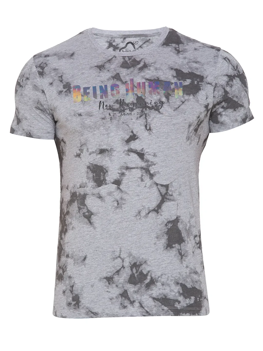 Grey Regular Fit Men's Short Sleeves T-Shirt by Being Human Clothing - Image 9