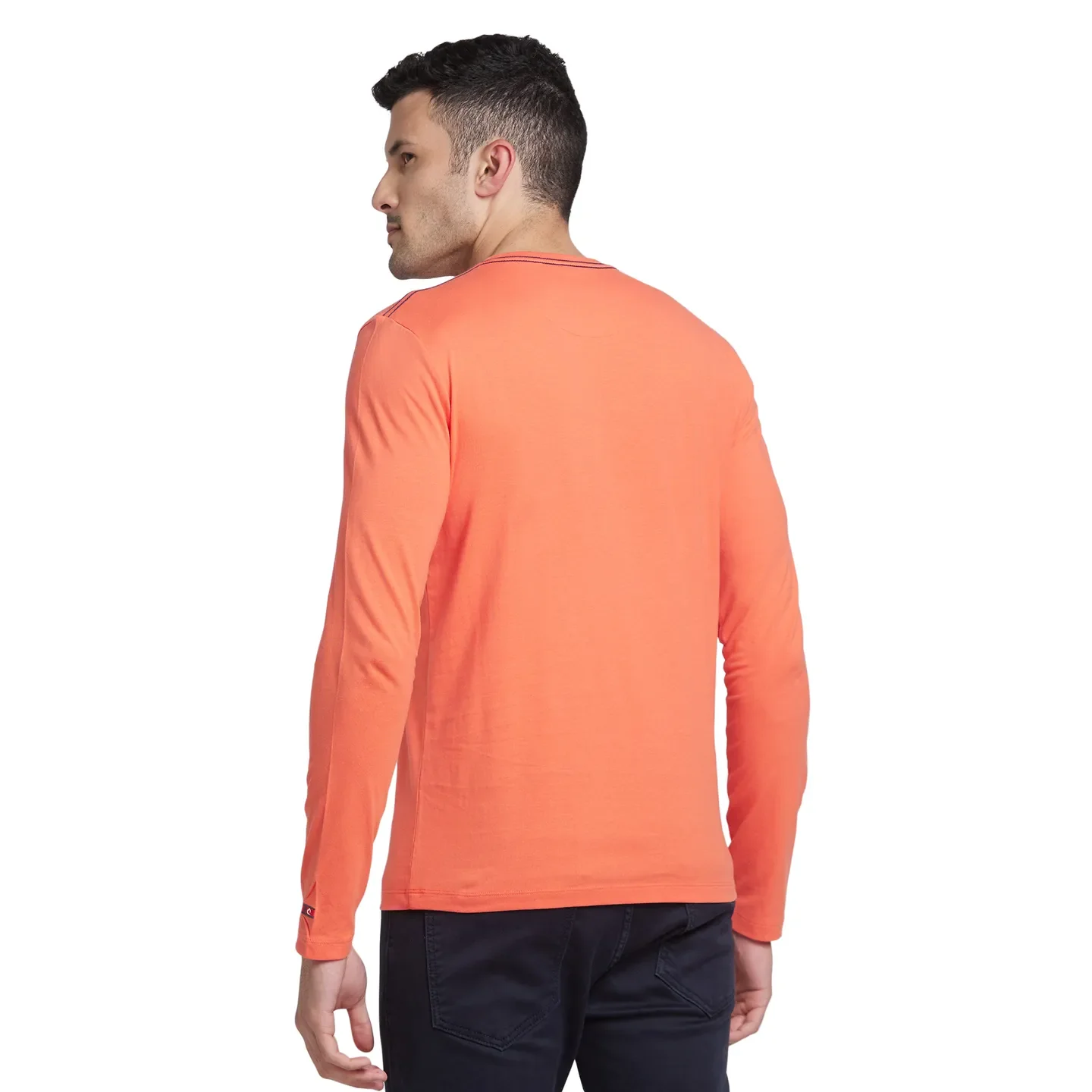 Pink Regular Fit Men's Long Sleeves T-Shirt by Being Human Clothing - Image 3