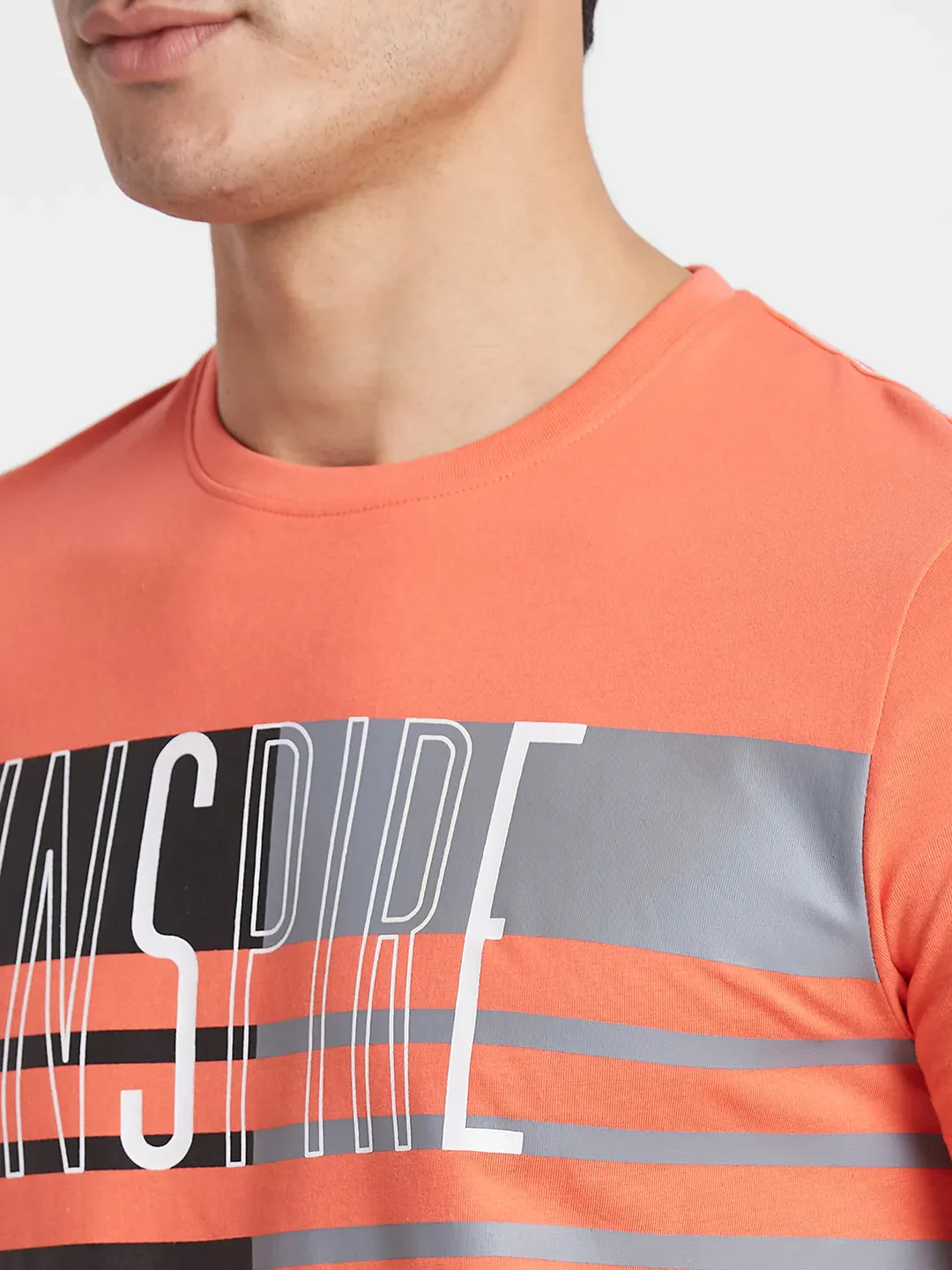 Pink Regular Fit Men's Short Sleeves T-Shirt by Being Human Clothing - Image 5