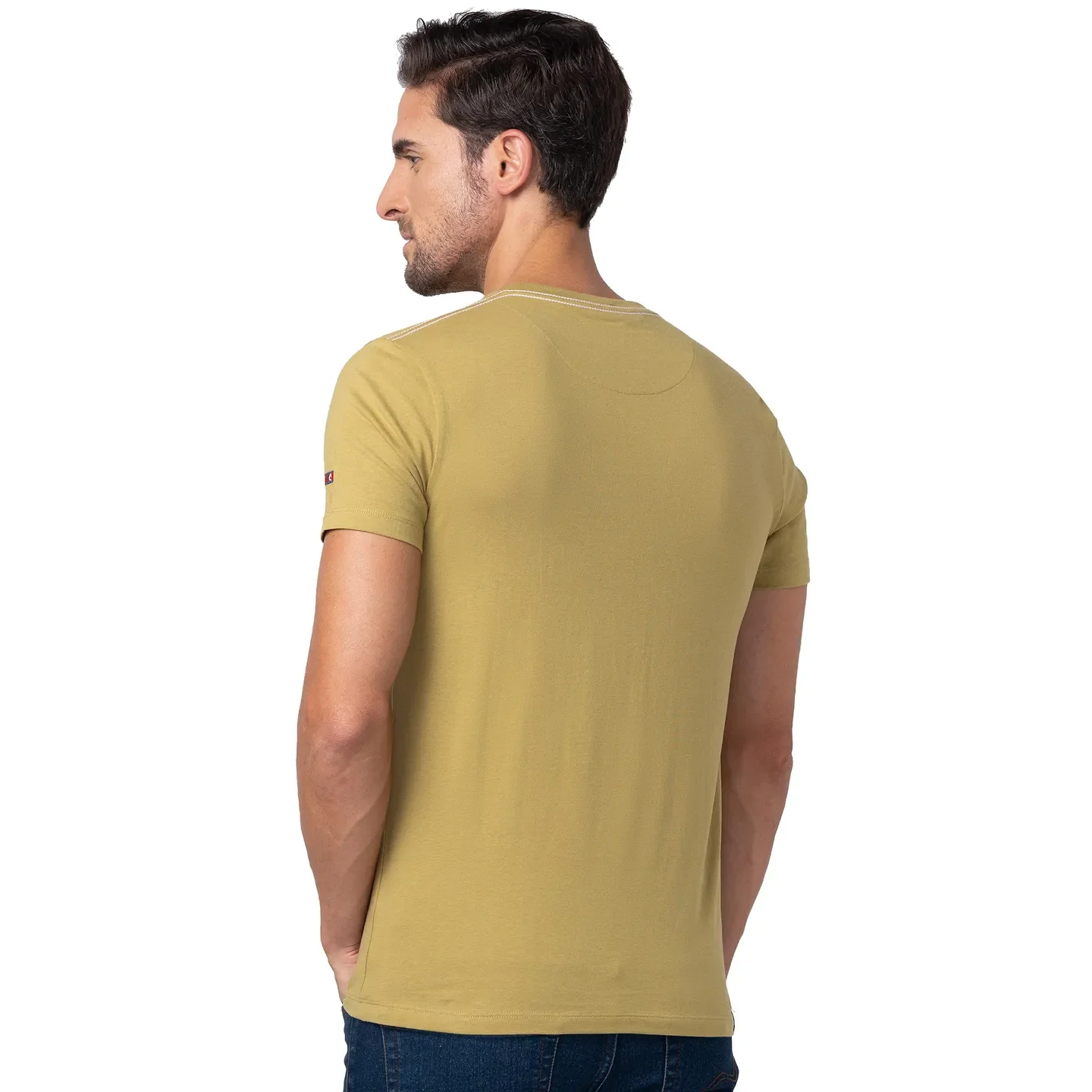 Brown Regular Fit Men's Short Sleeves T-Shirt by Being Human Clothing - Image 3