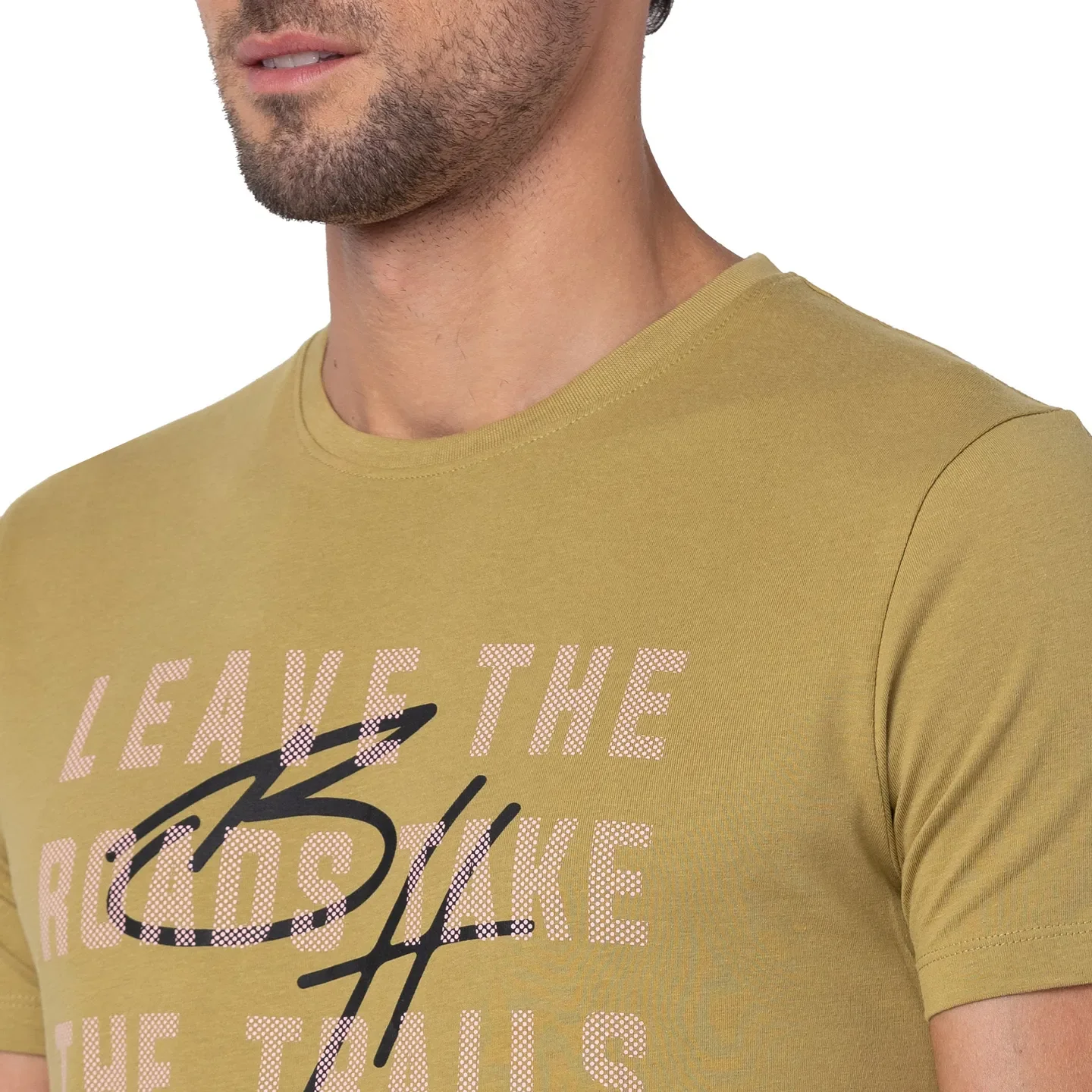 Brown Regular Fit Men's Short Sleeves T-Shirt by Being Human Clothing - Image 5