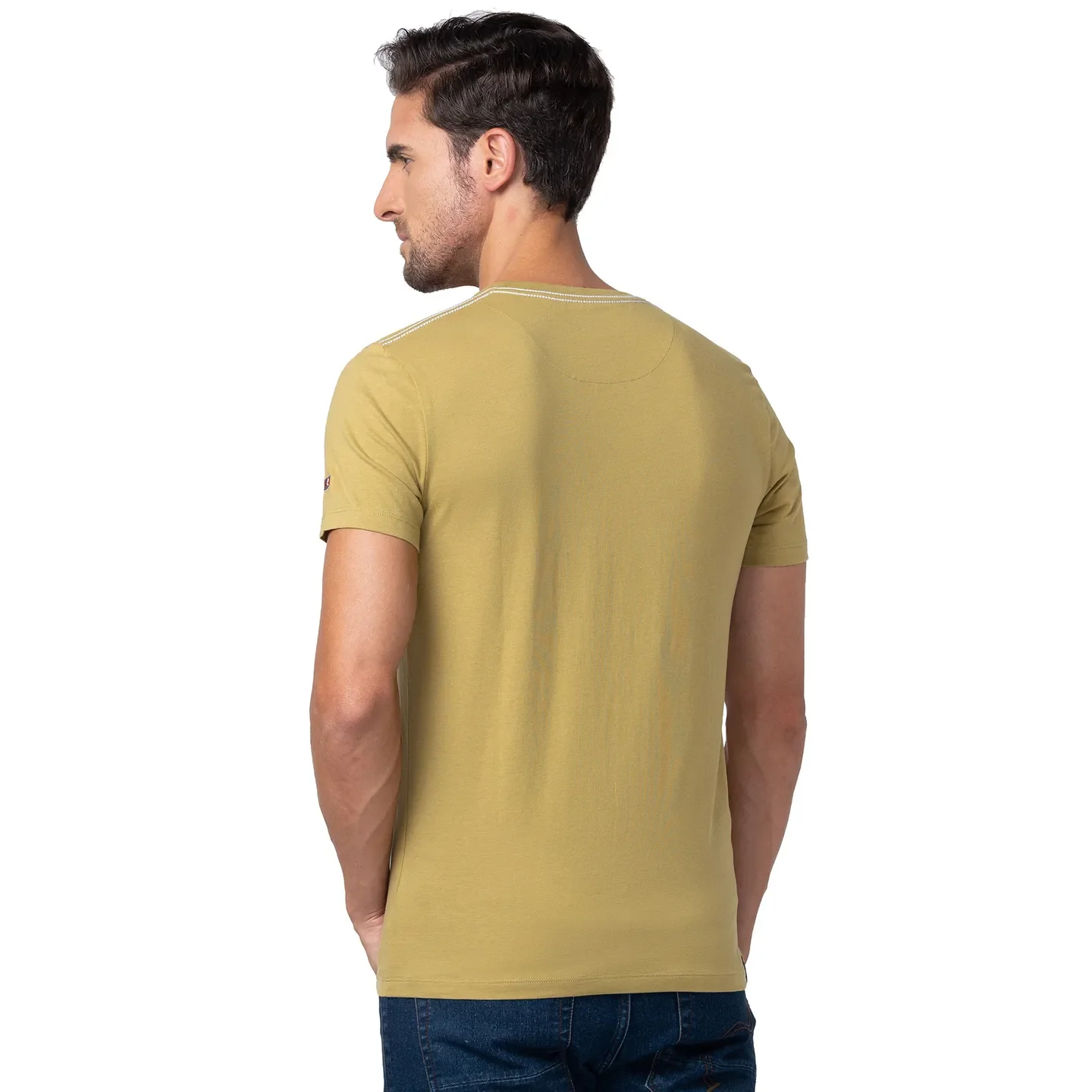 Brown Regular Fit Men's Short Sleeves T-Shirt by Being Human Clothing - Image 3