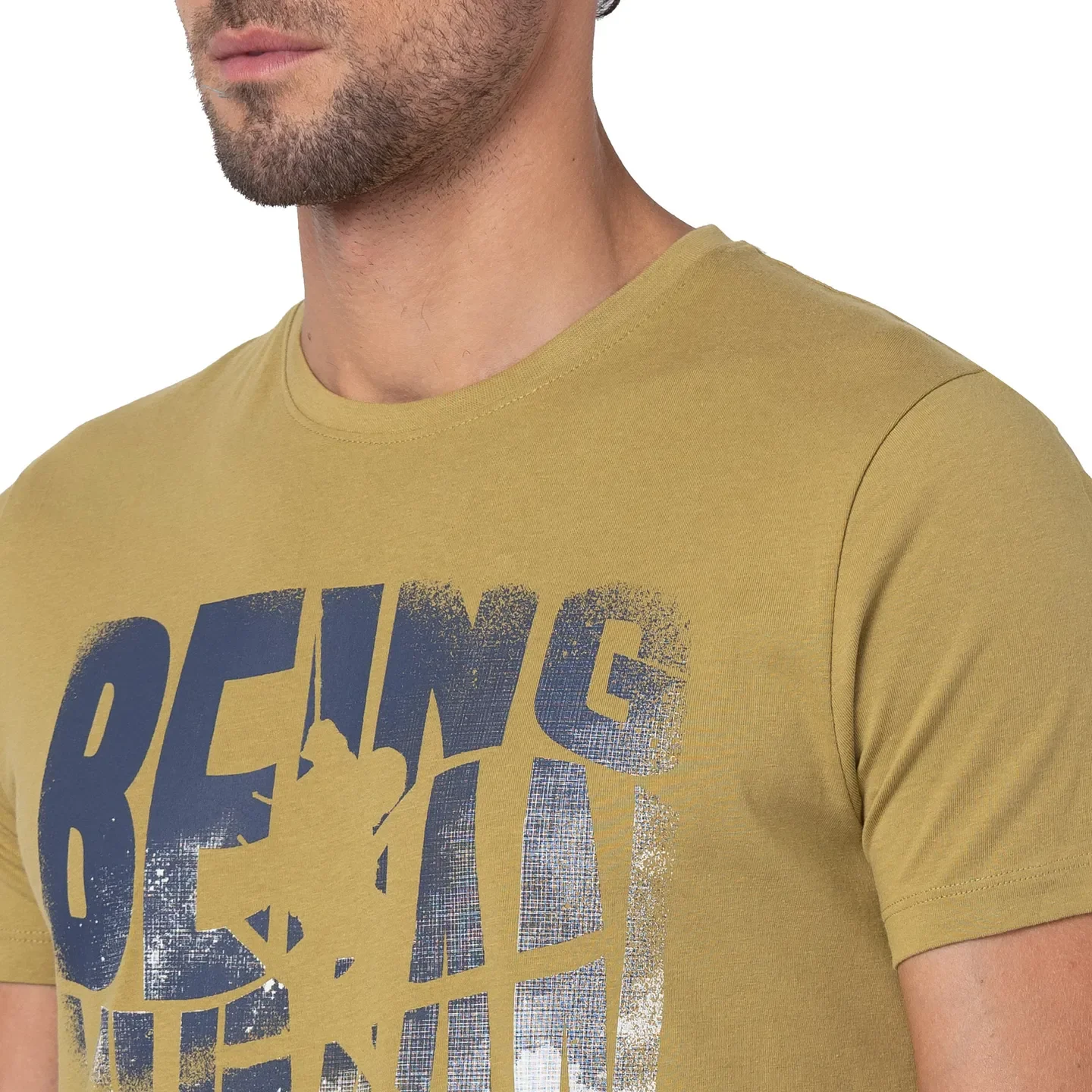 Brown Regular Fit Men's Short Sleeves T-Shirt by Being Human Clothing - Image 5