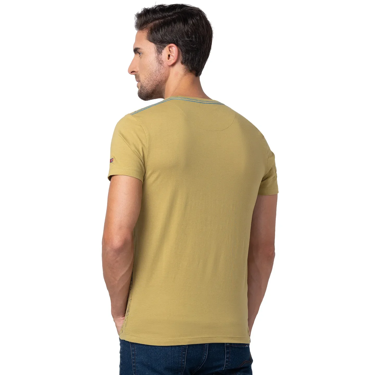 Brown Regular Fit Men's Short Sleeves T-Shirt by Being Human Clothing - Image 3