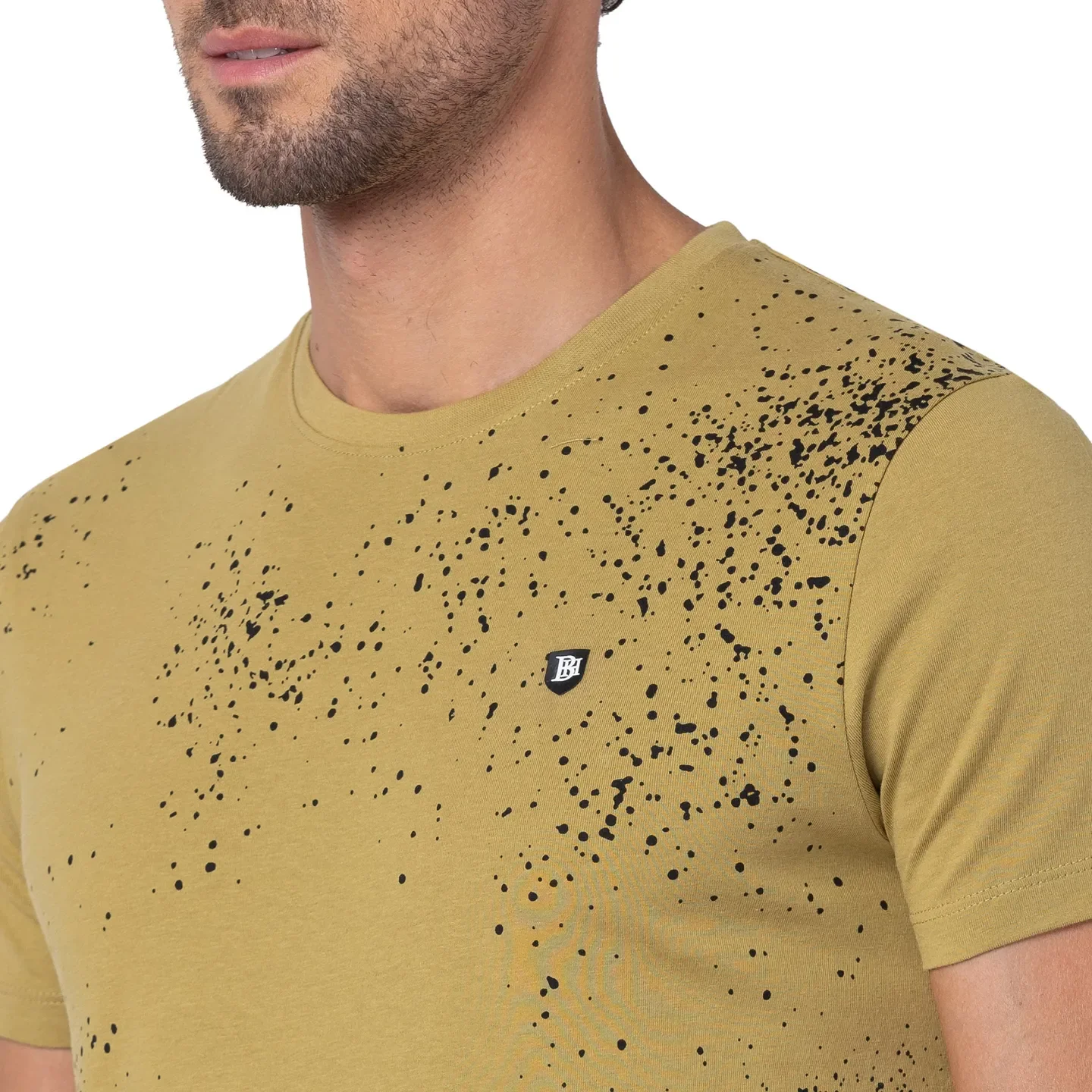 Khaki Regular Fit Round Neck Men's T-Shirt by Being Human Clothing - Image 5