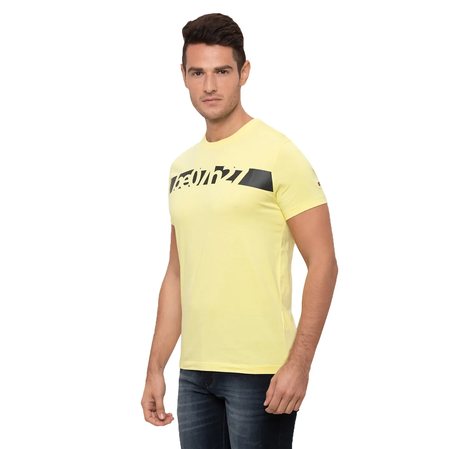 Yellow Regular Fit Men's Short Sleeves T-Shirt by Being Human Clothing - Image 4