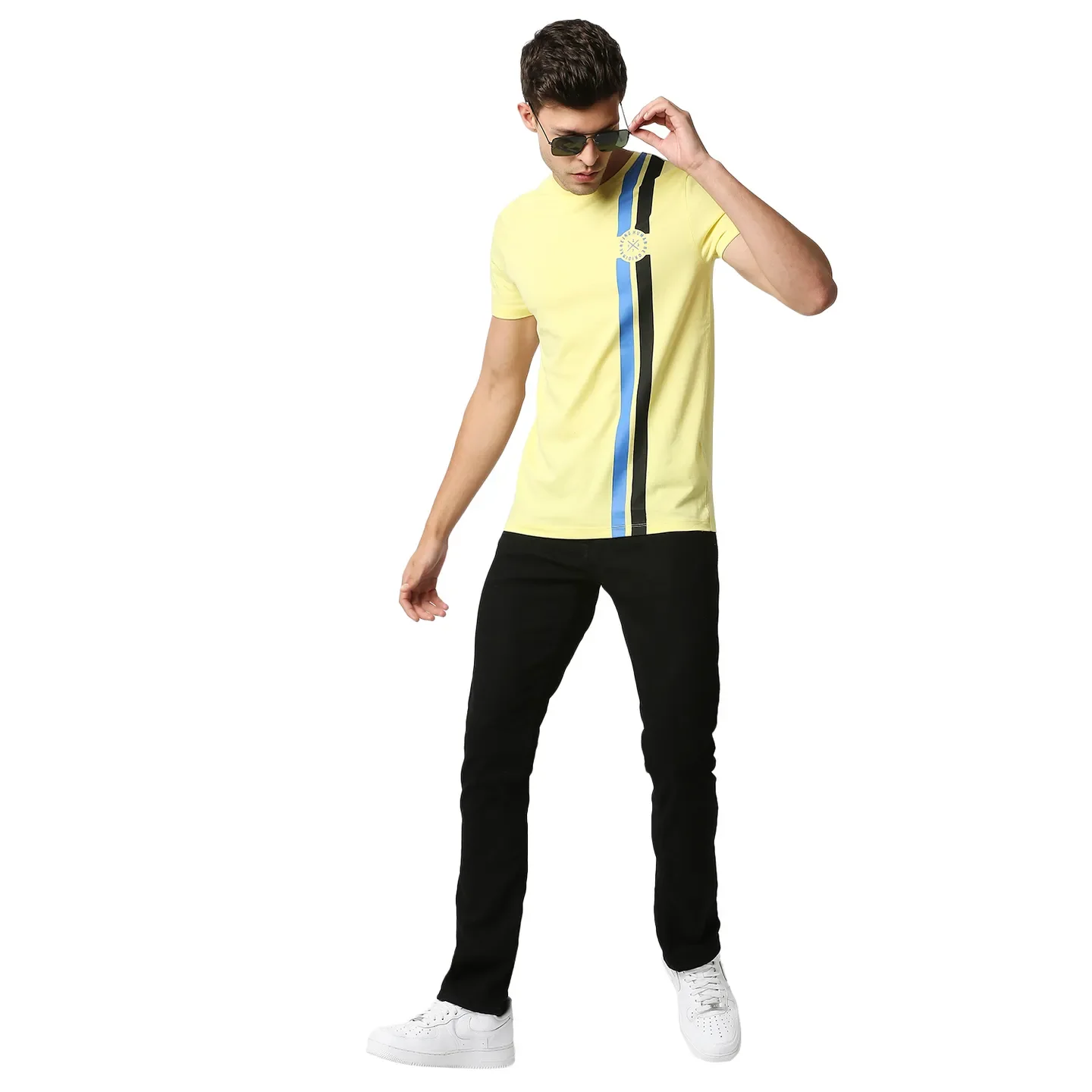 Yellow Regular Fit Men's Short Sleeves T-Shirt by Being Human Clothing - Image 5