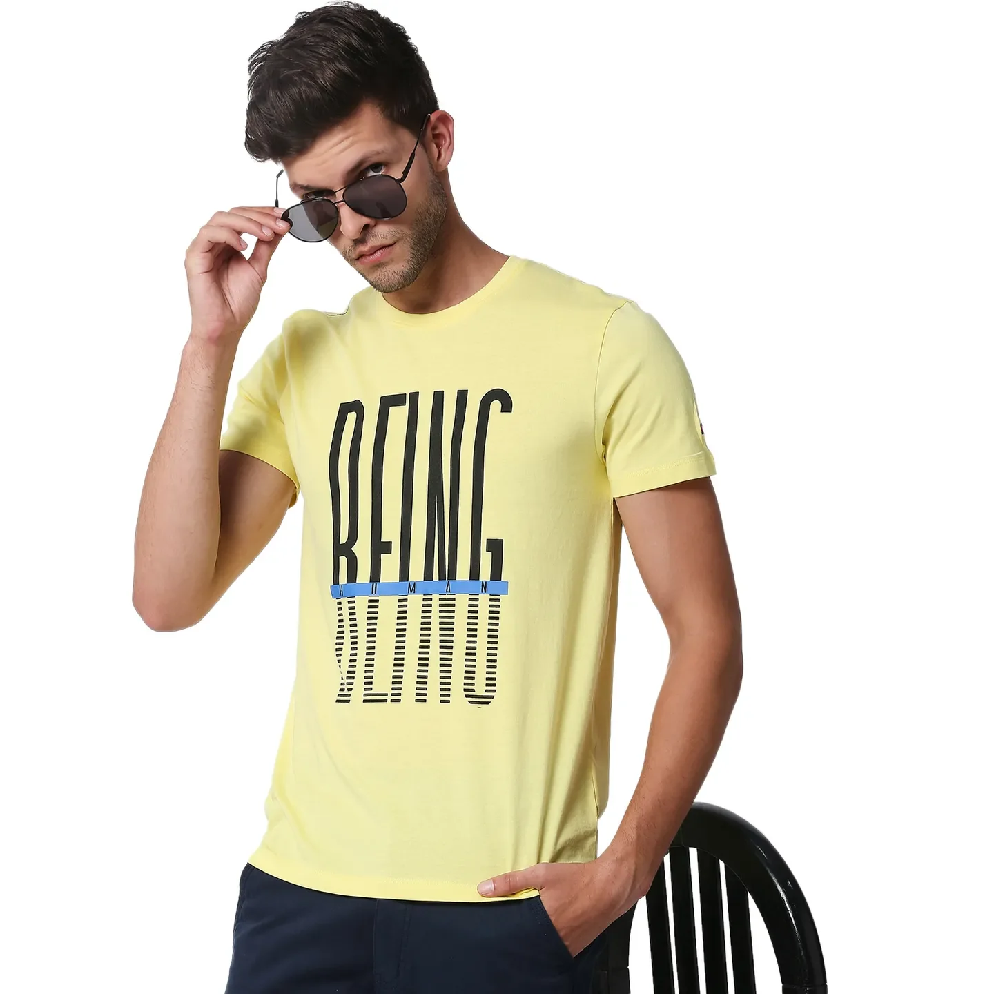 Lemon Regular Fit Round Neck Men's T-Shirt by Being Human Clothing - Image 7