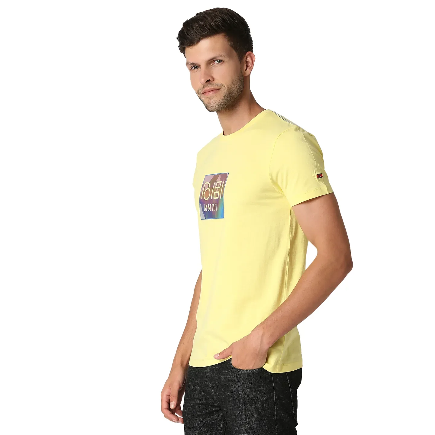 Lemon Regular Fit Round Neck Men's T-Shirt by Being Human Clothing - Image 2