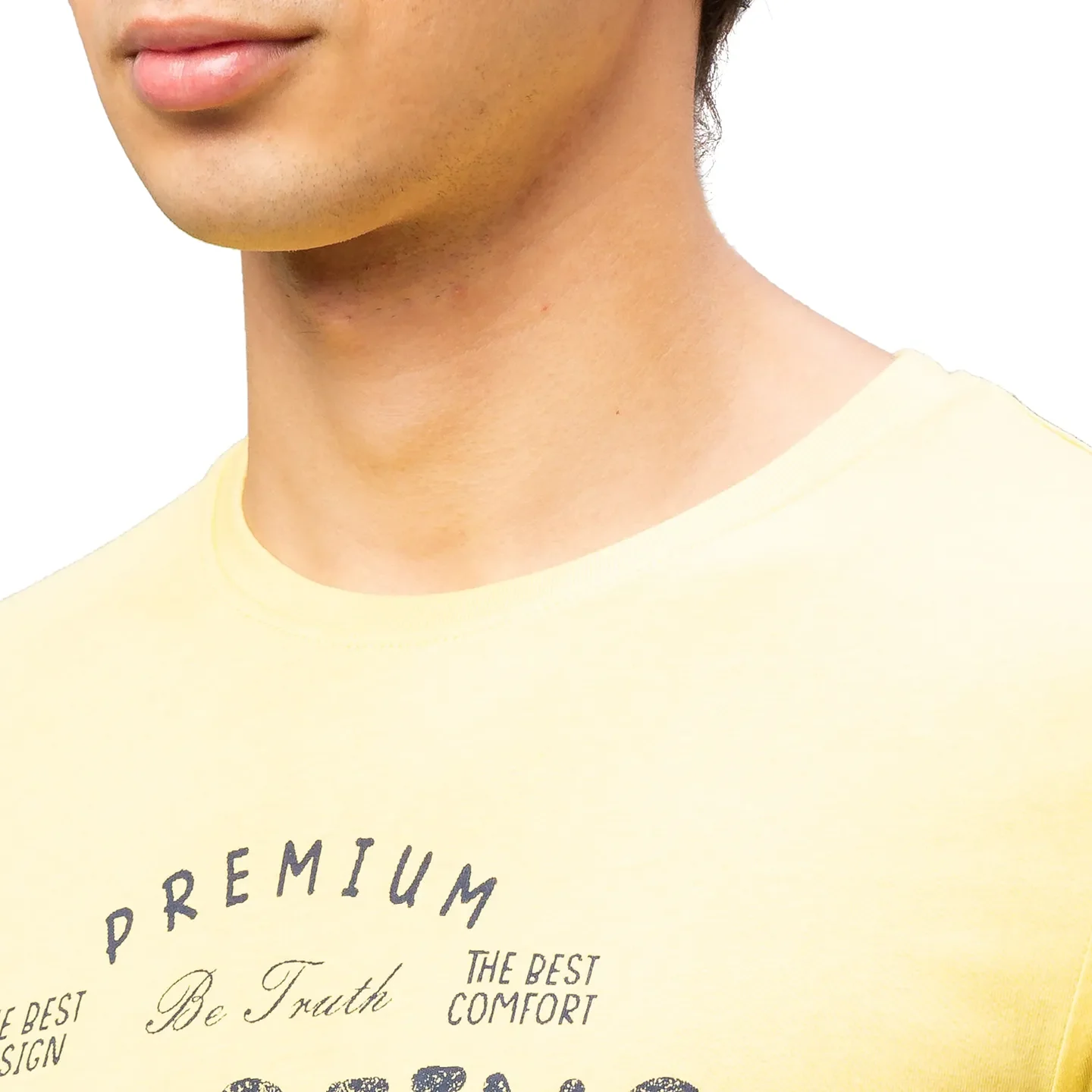 Yellow Regular Fit Men's Short Sleeves T-Shirt by Being Human Clothing - Image 5