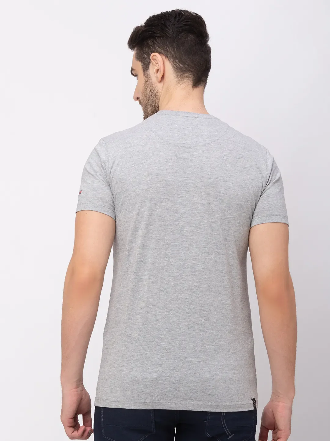 Grey Regular Fit Men's Short Sleeves T-Shirt by Being Human Clothing - Image 6