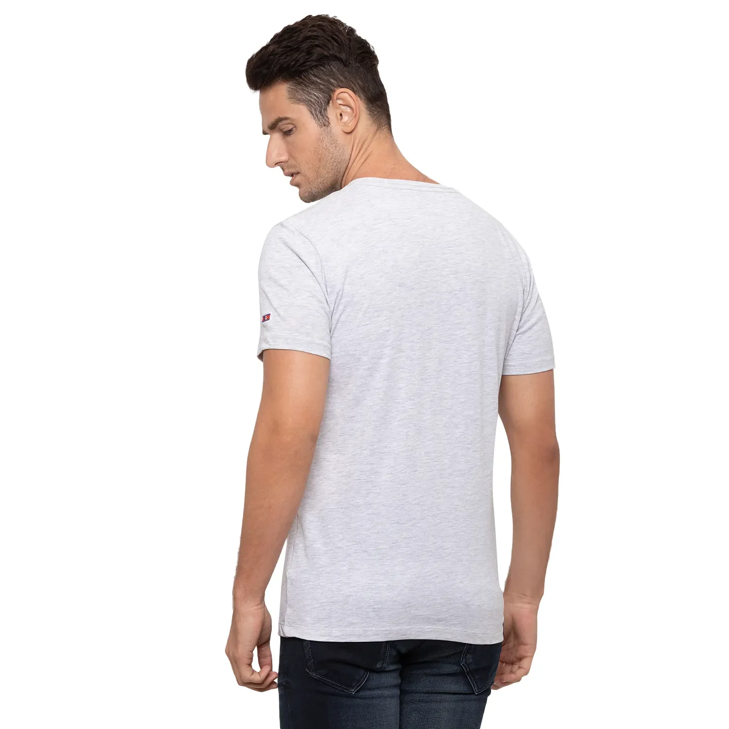 Grey Regular Fit Men's T-Shirt by Being Human Clothing - Image 3
