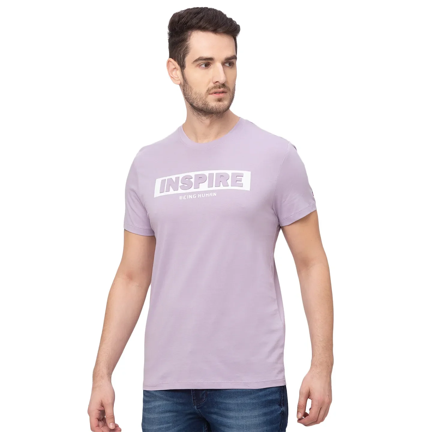 Purple Regular Fit Men's Short Sleeves T-Shirt by Being Human Clothing - Image 4