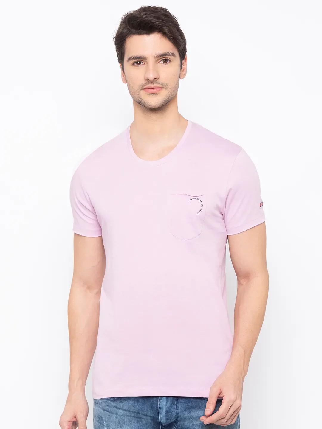 Purple Regular Fit Men's Short Sleeves T-Shirt by Being Human Clothing