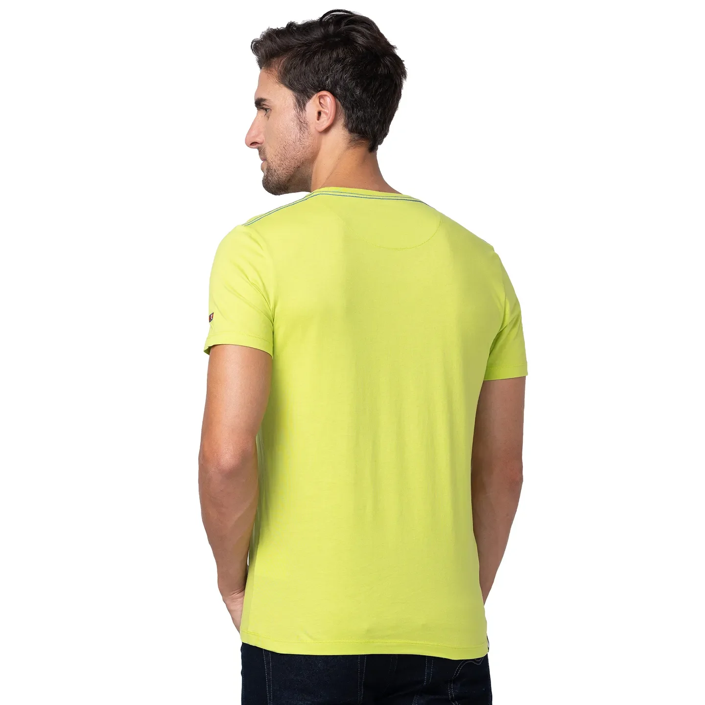 Green Regular Fit Men's Short Sleeves T-Shirt by Being Human Clothing - Image 3