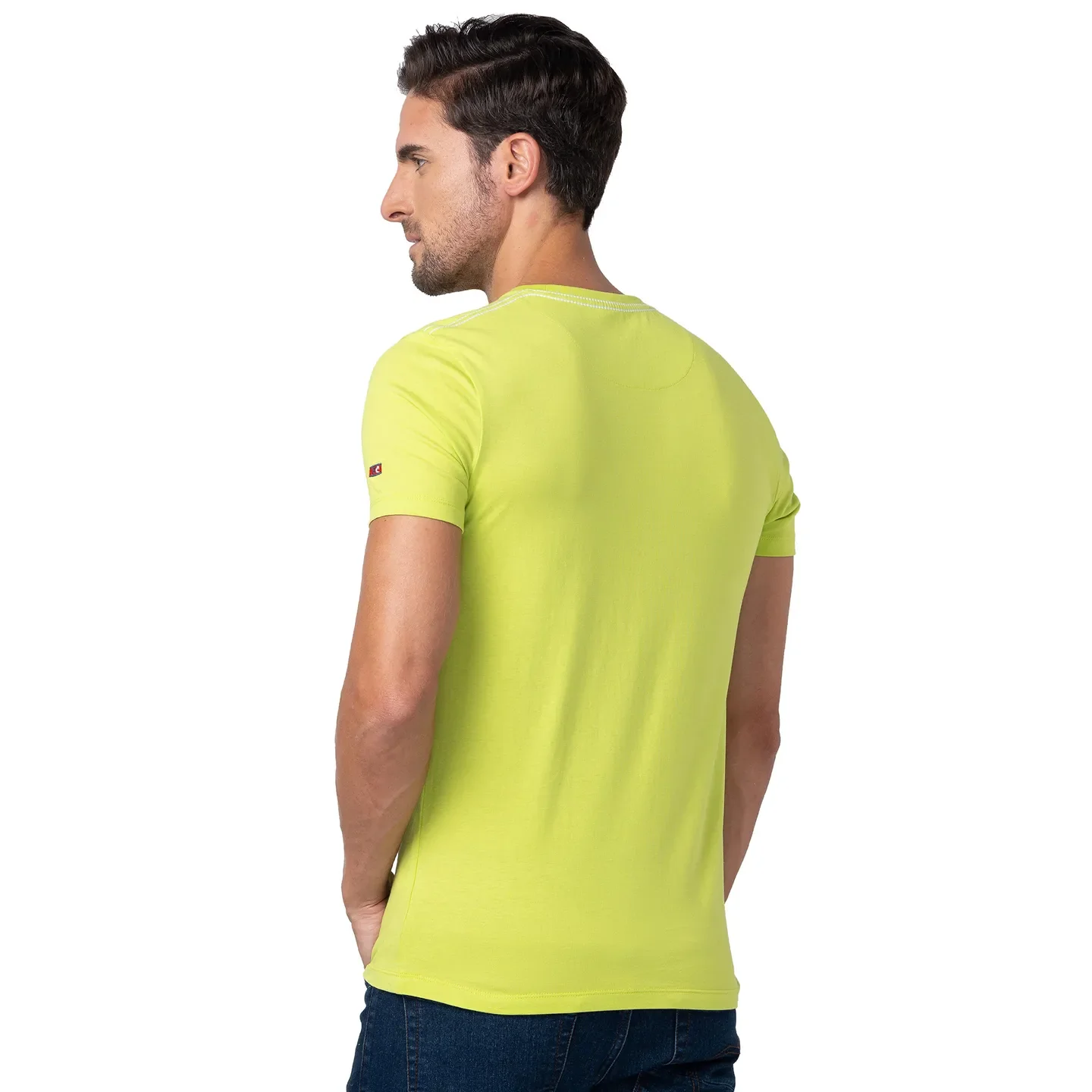 Lime Punch Regular Fit Round Neck Men's T-Shirt by Being Human Clothing - Image 3