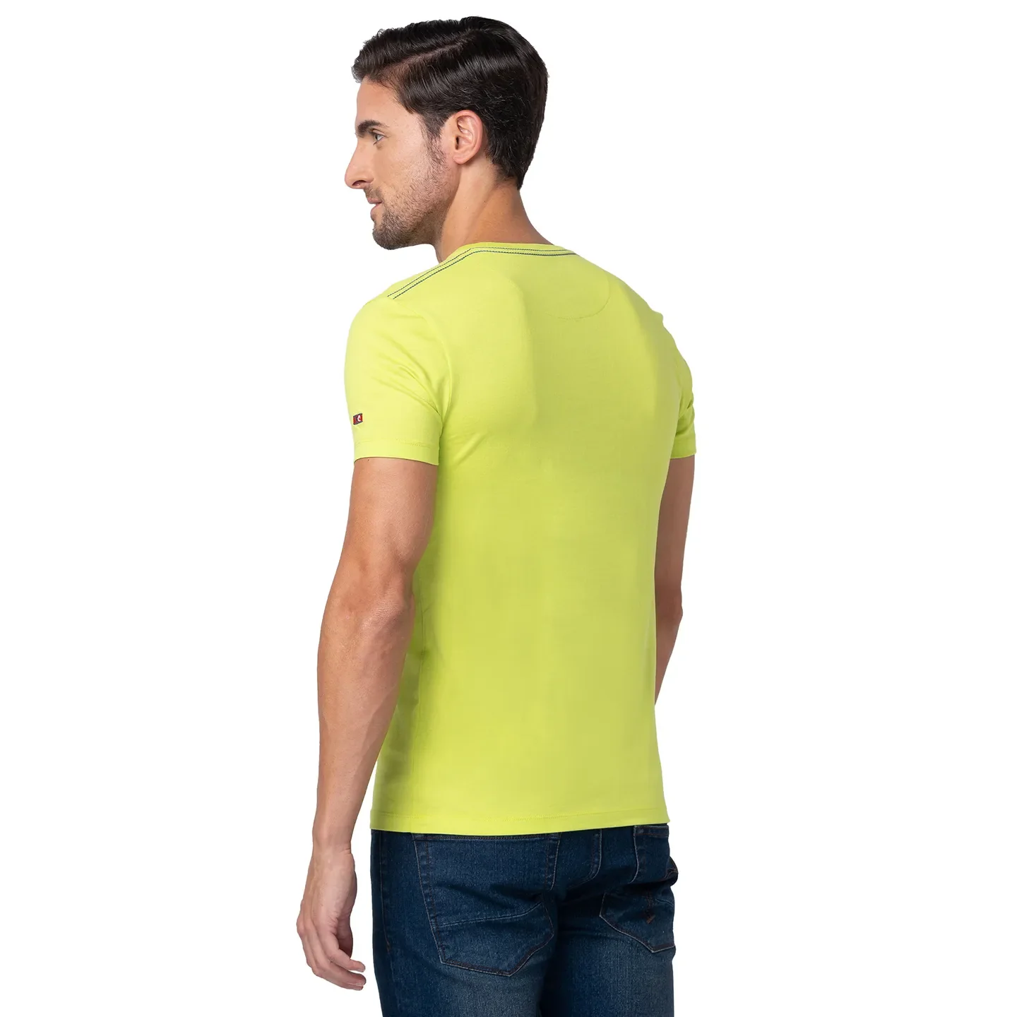 Lime Punch Regular Fit Round Neck Men's T-Shirt by Being Human Clothing - Image 3