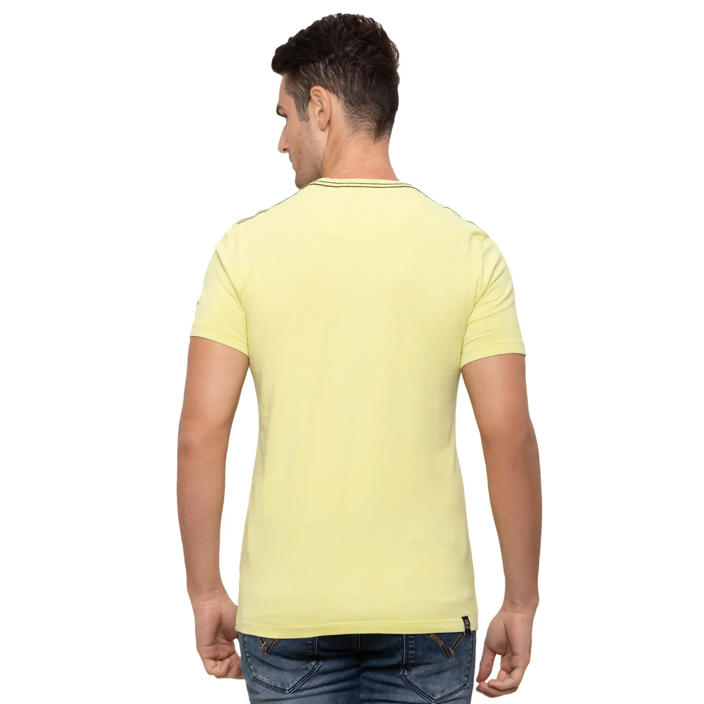 Yellow Regular Fit Men's T-Shirt by Being Human Clothing - Image 3