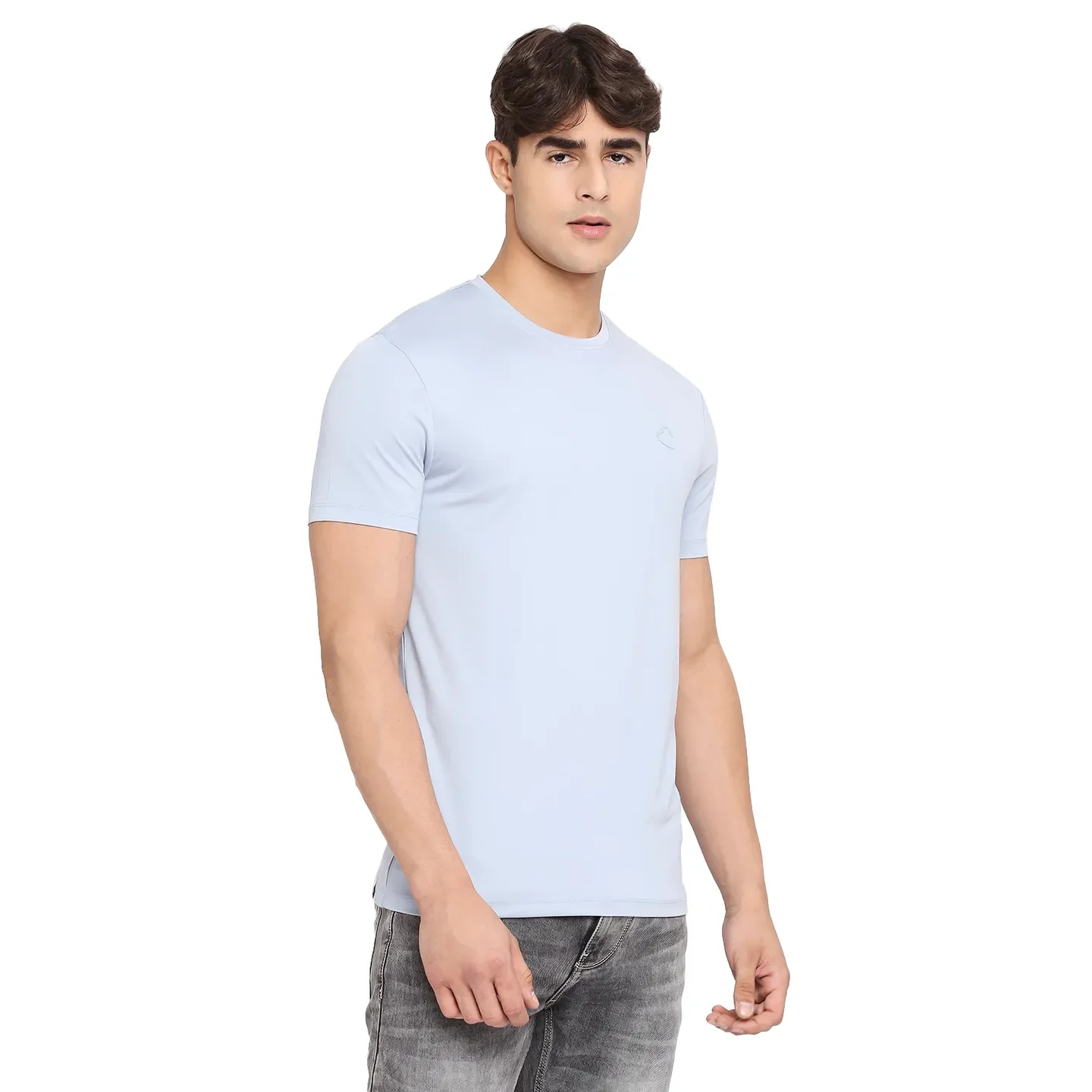 Blue Regular Fit Men's Short Sleeves T-Shirt by Being Human Clothing - Image 3