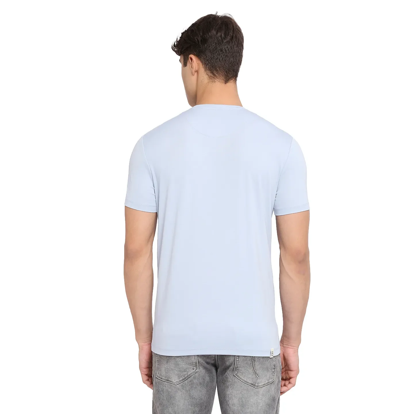 Blue Regular Fit Men's Short Sleeves T-Shirt by Being Human Clothing - Image 4