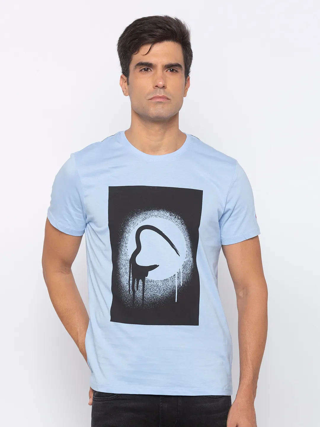 Blue Regular Fit Men's Short Sleeves T-Shirt by Being Human Clothing