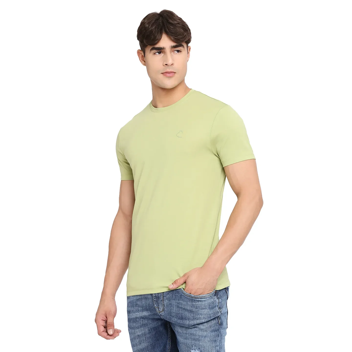 Green Regular Fit Men's Short Sleeves T-Shirt by Being Human Clothing - Image 2